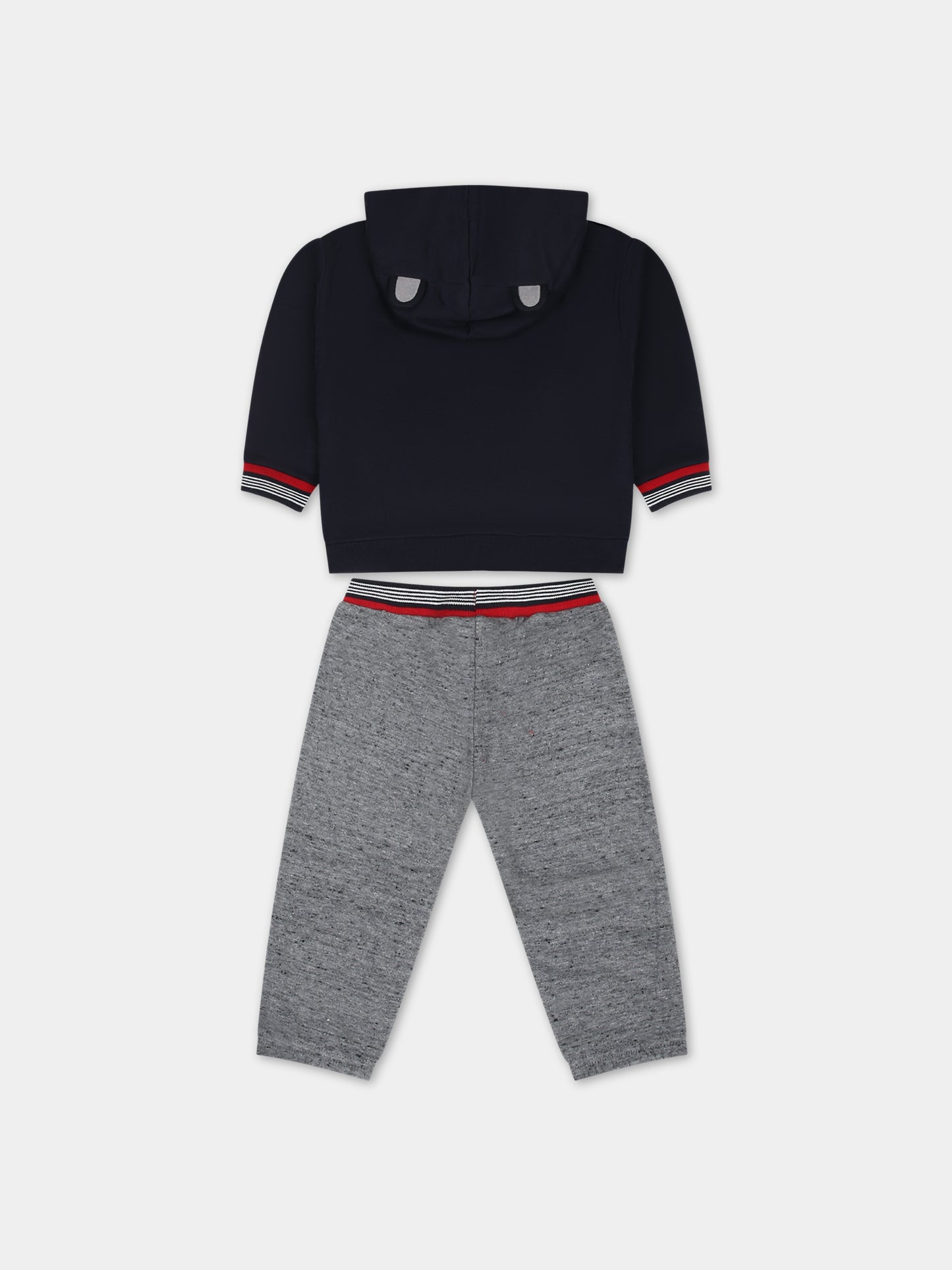 Completo rosso per neonato con stampa orso,Mayoral,2872 050