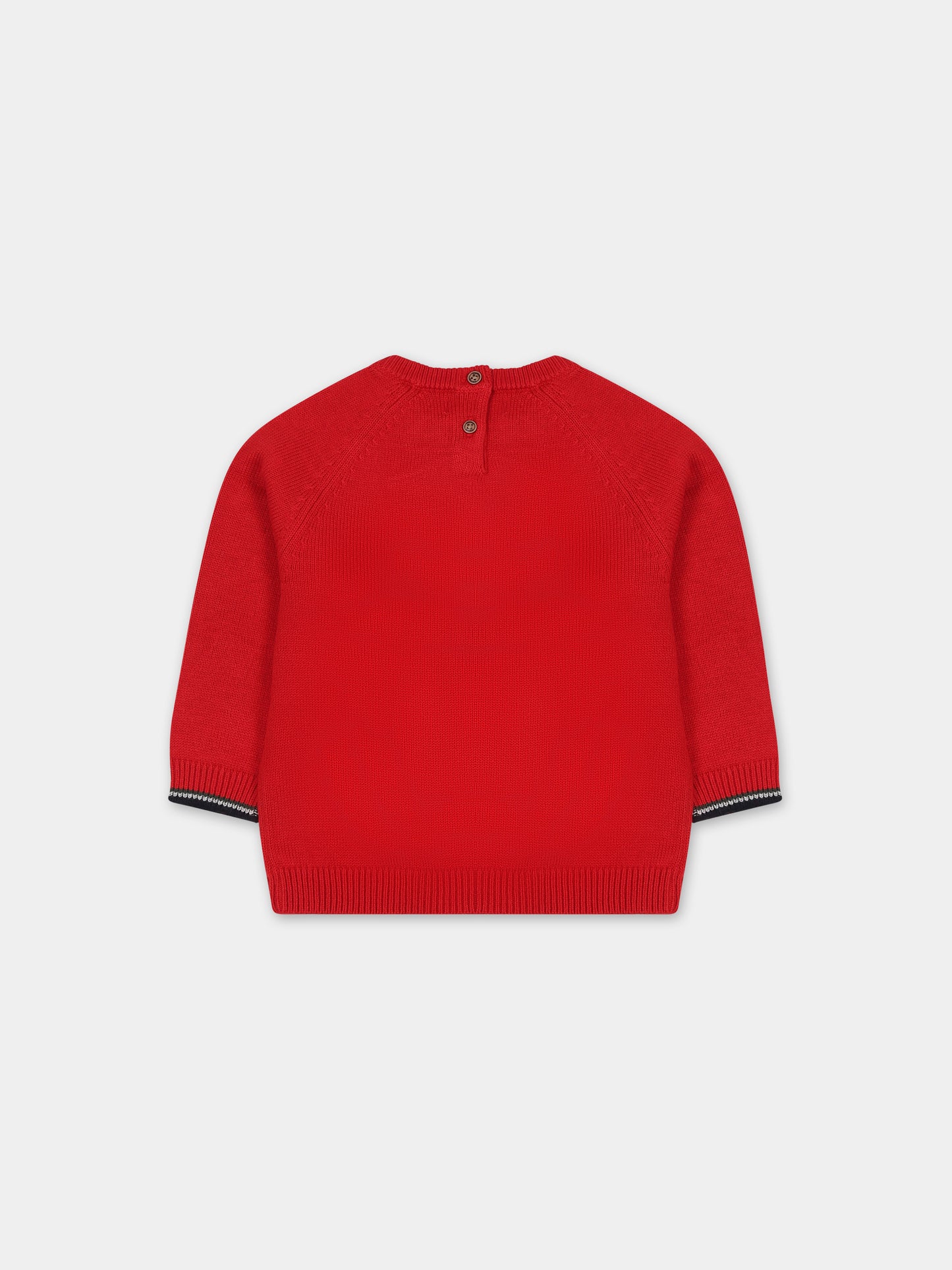 Maglione rosso per neonato con cane,Mayoral,2316 060