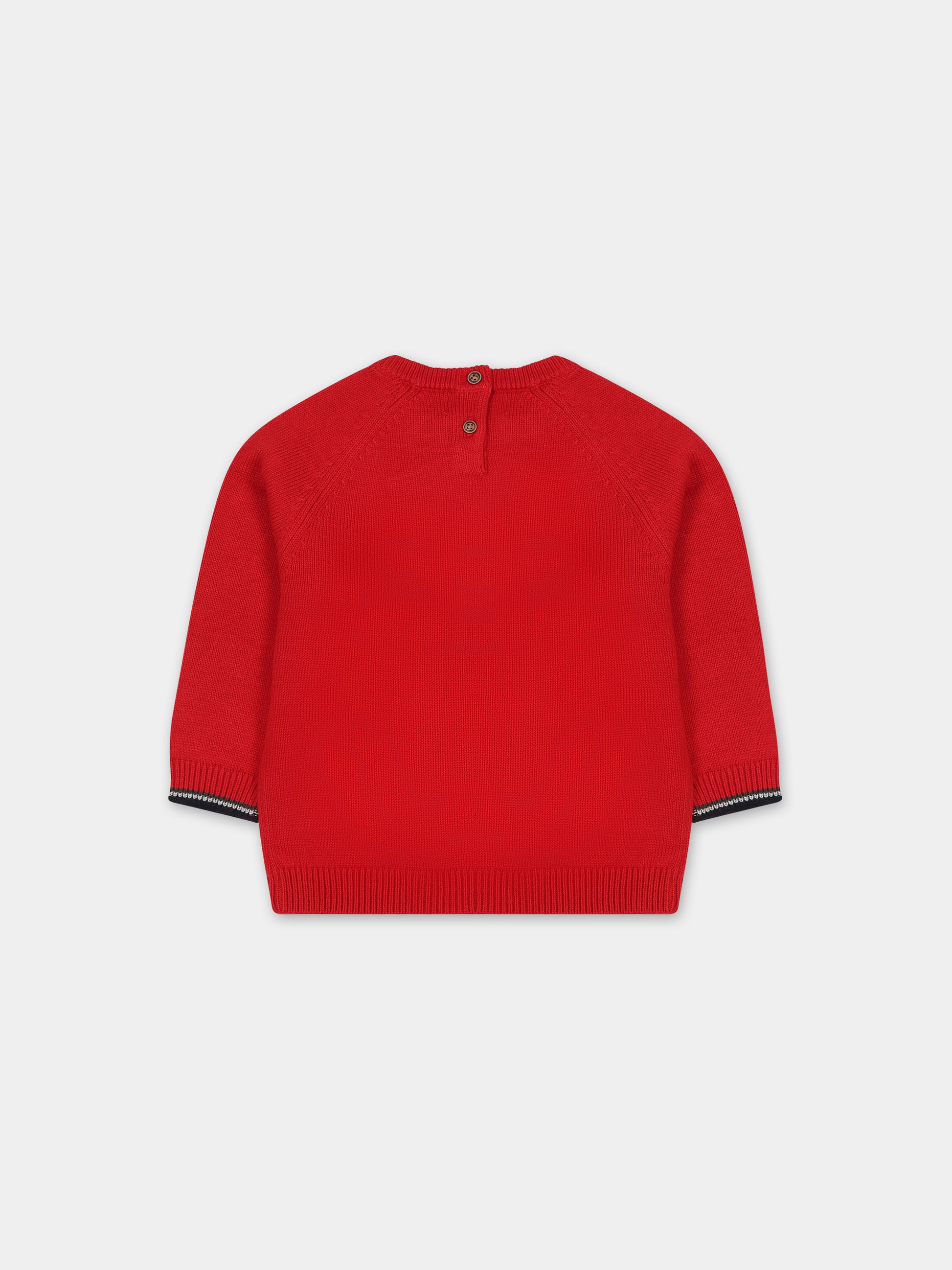 Maglione rosso per neonato con cane,Mayoral,2316 060