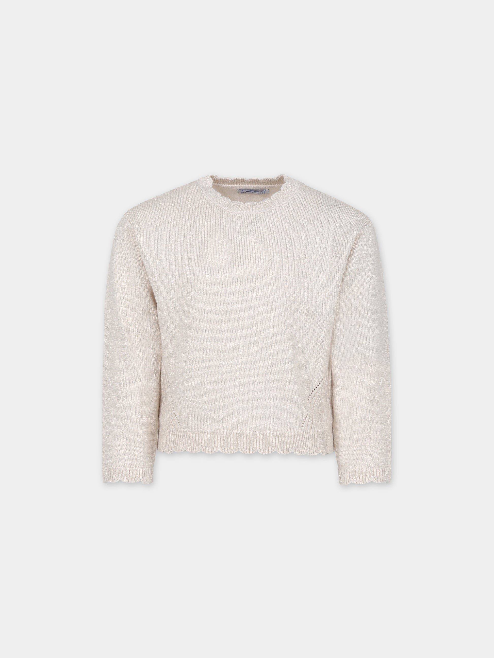 Maglione avorio per bambina,Mayoral,319 011