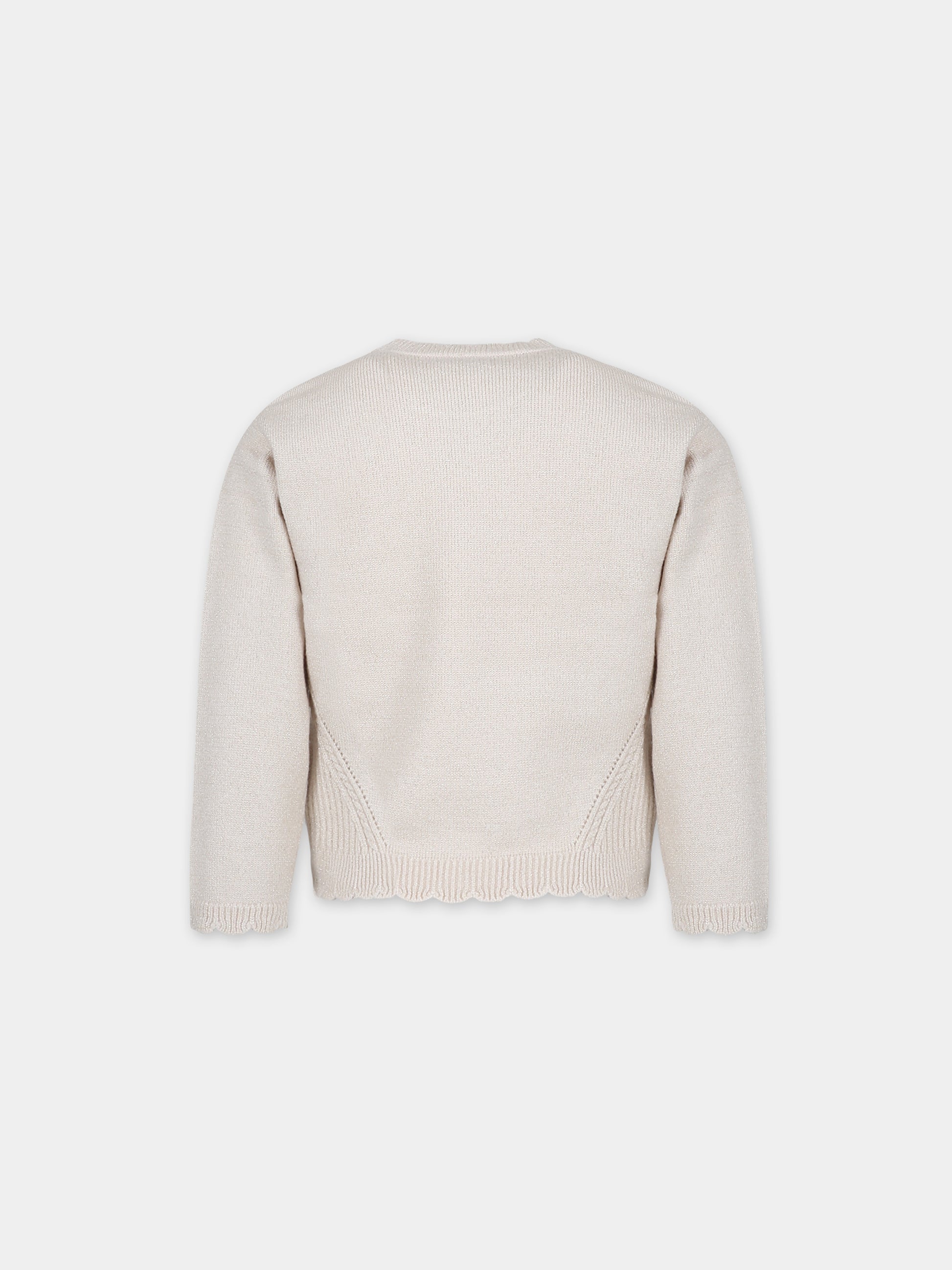 Maglione avorio per bambina,Mayoral,319 011