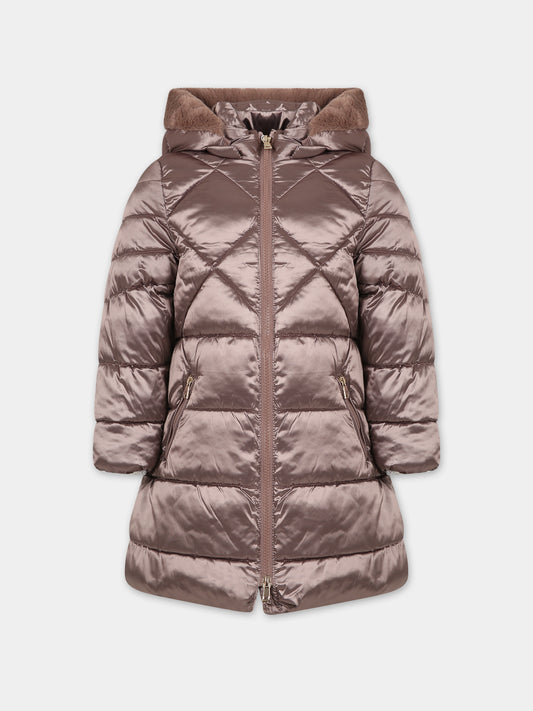 Piumino beige per bambina,Mayoral,4415 032