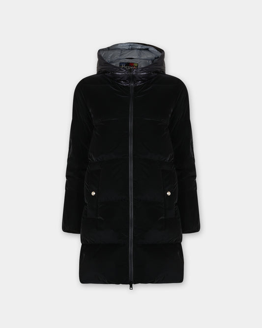 Piumino nero per bambina con logo,Herno Kids,PI000155G 12500 9300