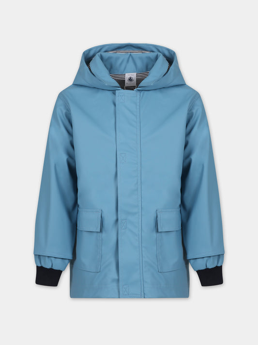Impermeabile celeste per bambini,Petit Bateau,A080T 02
