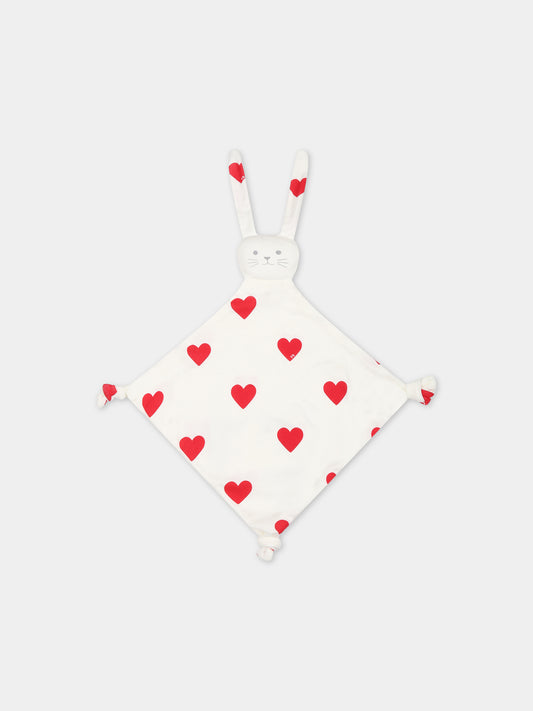 Doudou bianco per neonati con coniglio,Petit Bateau,A081L 01