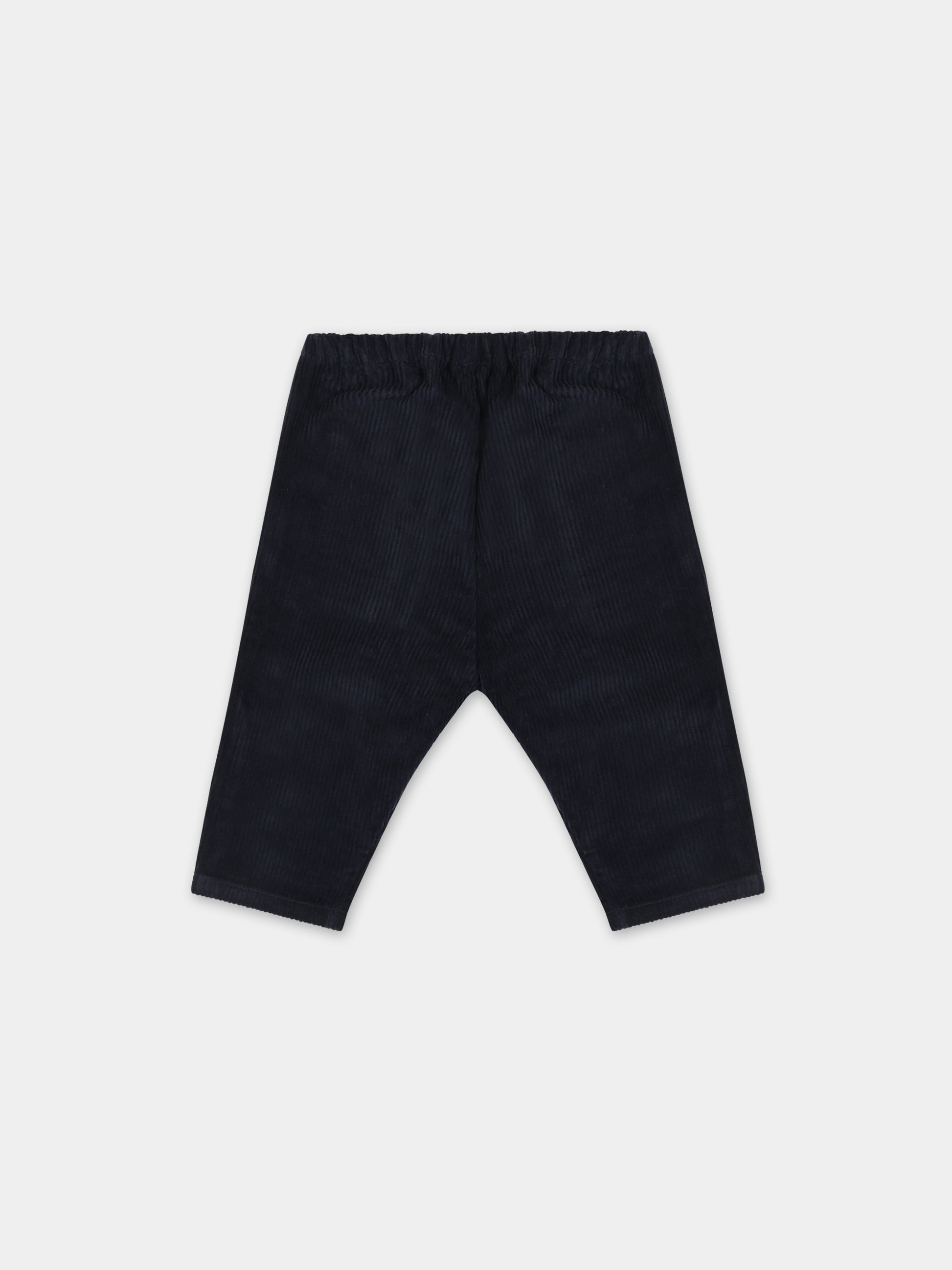 Pantaloni blu per neonato con logo,Petit Bateau,A08Q1 02