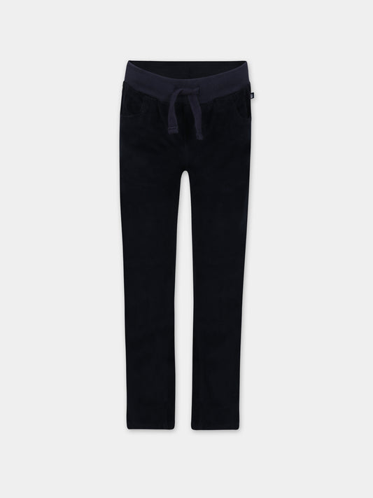 Pantaloni blu per bambino con logo,Petit Bateau,A084K 01