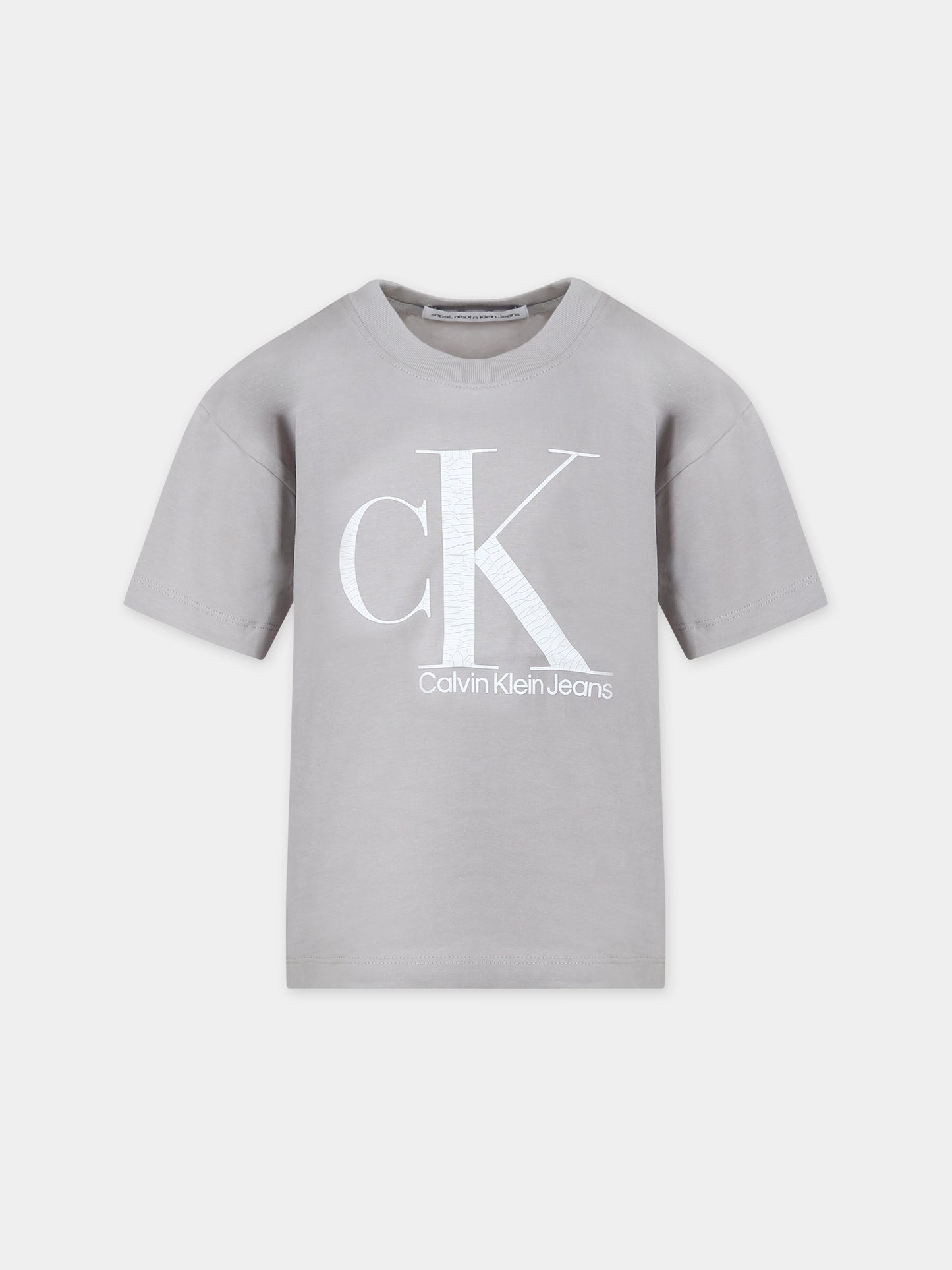 T-shirt nera per bambino con logo,Calvin Klein Kids,23WMCKIB0IB01899 PEE