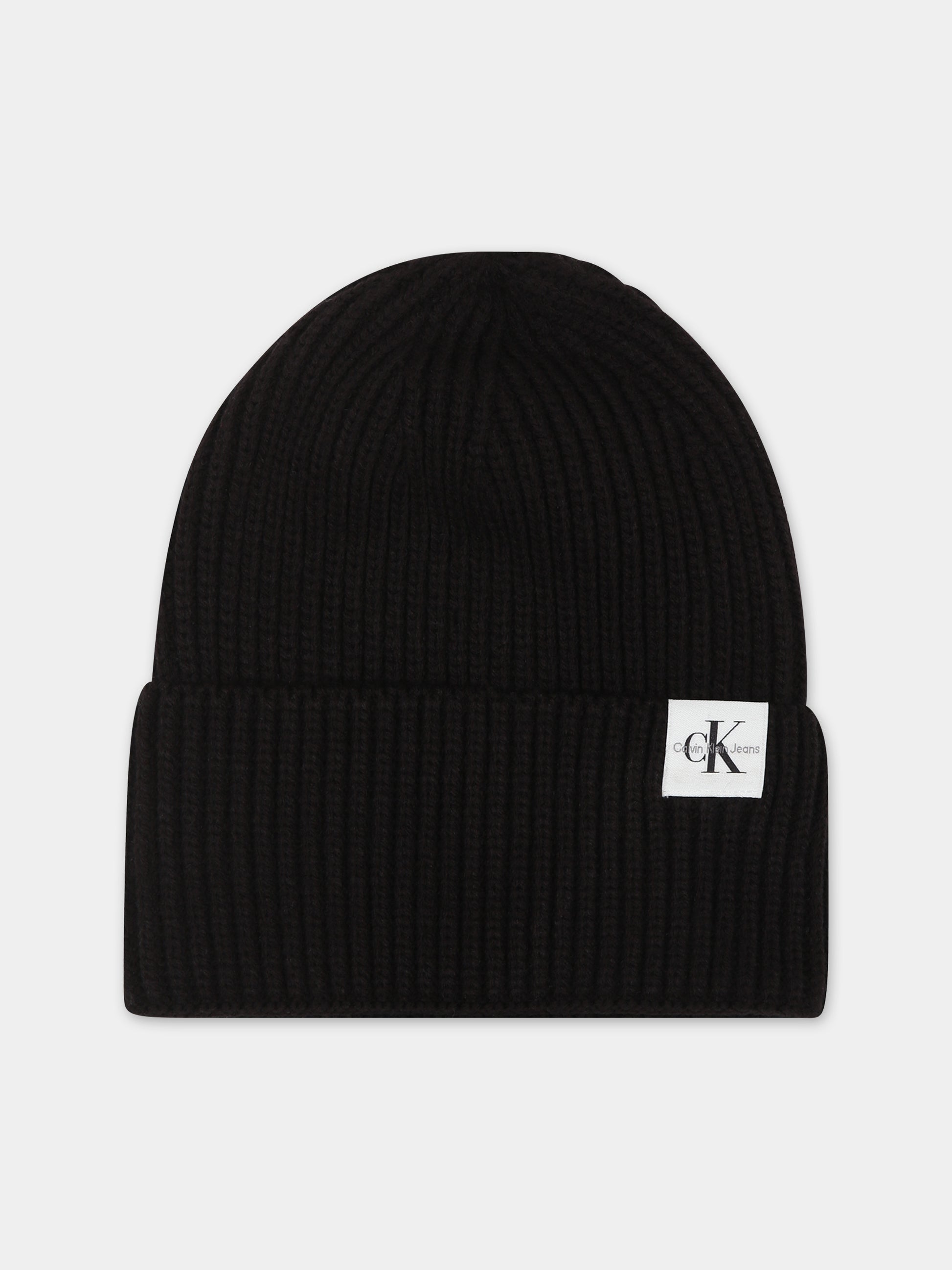 Cappello nero per bambini con logo,Calvin Klein Kids,23WMCKIU0IU00440 BEH