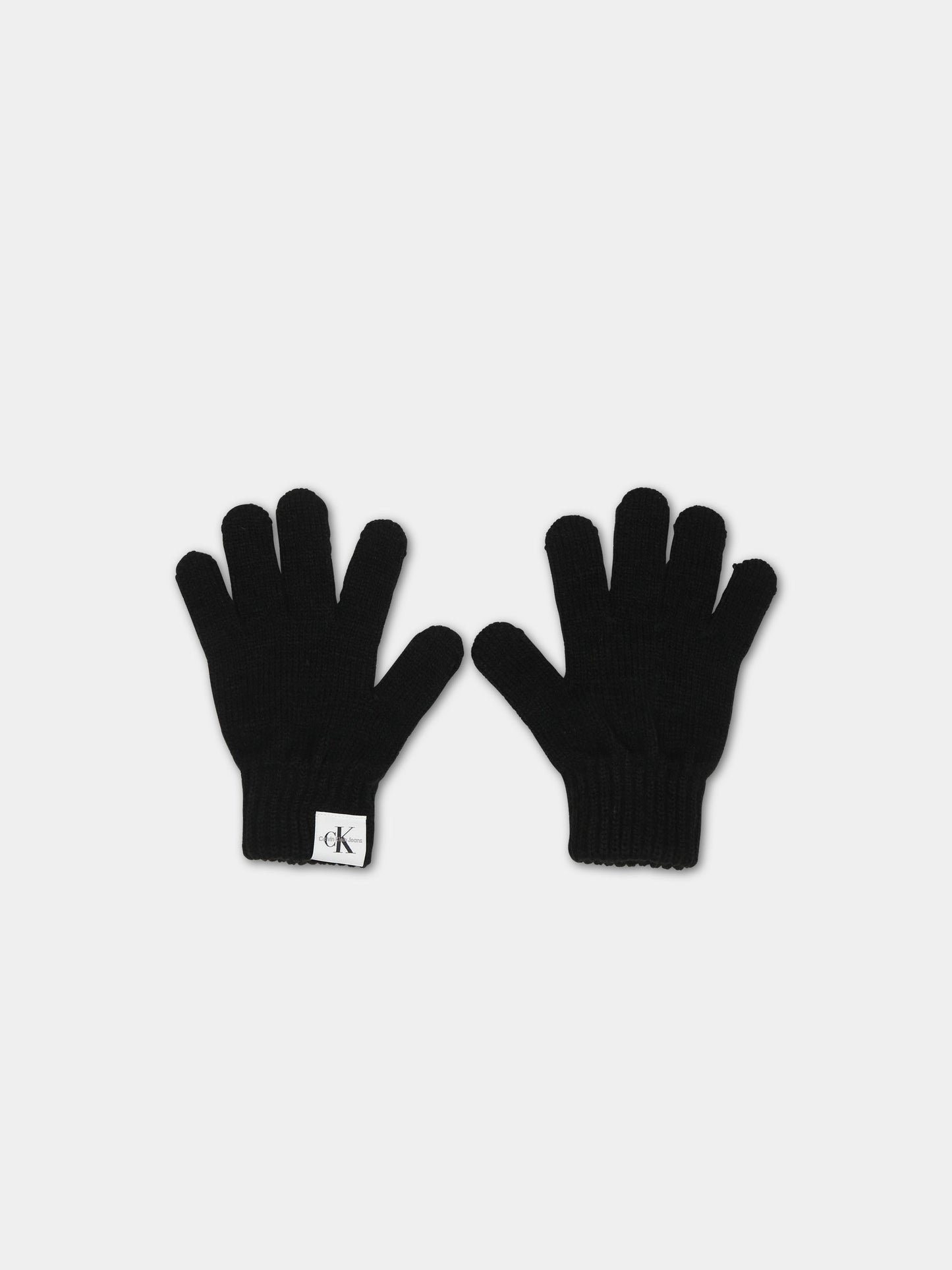 Gants noirs pour enfants avec logo
