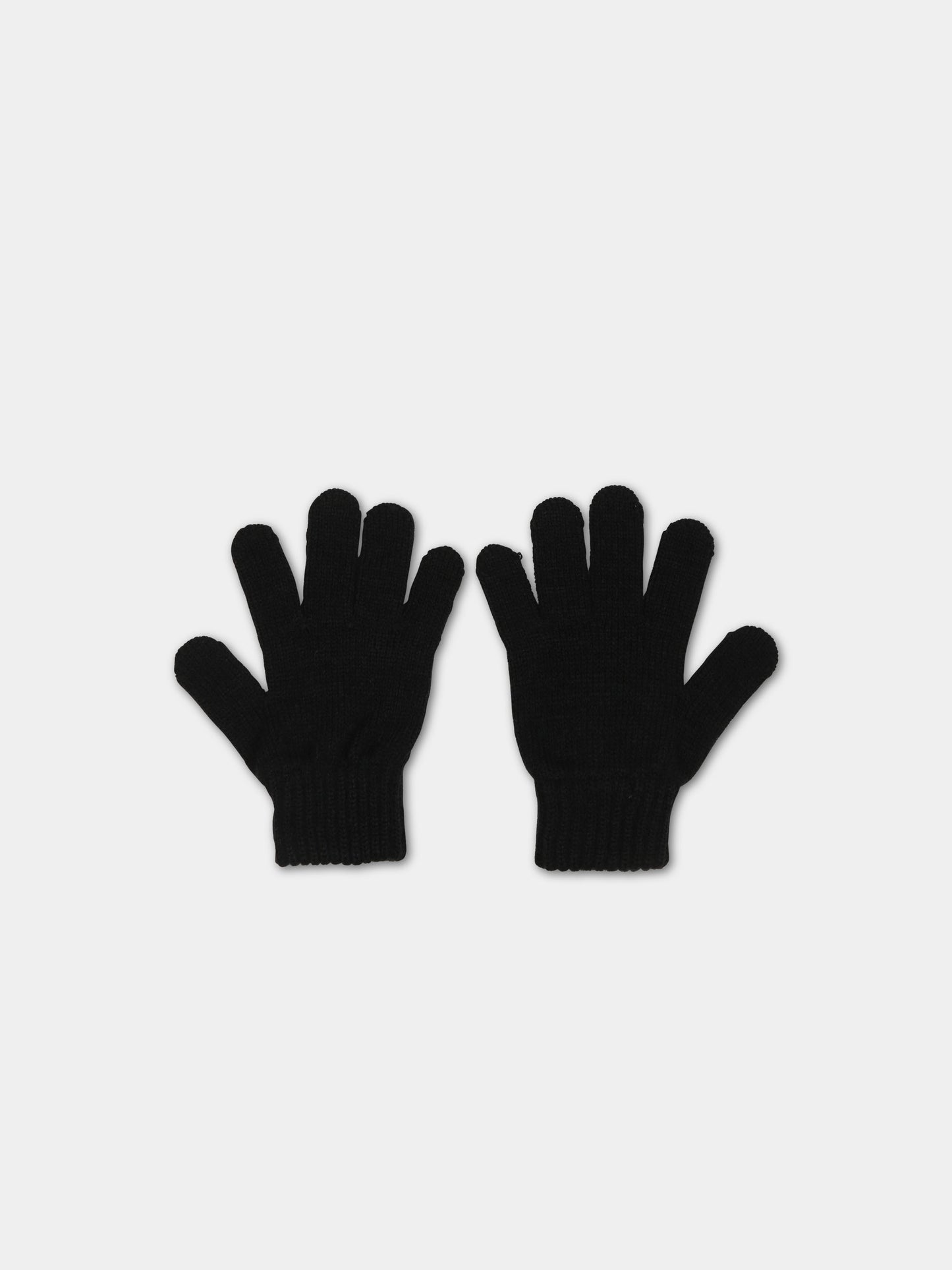 Gants noirs pour enfants avec logo