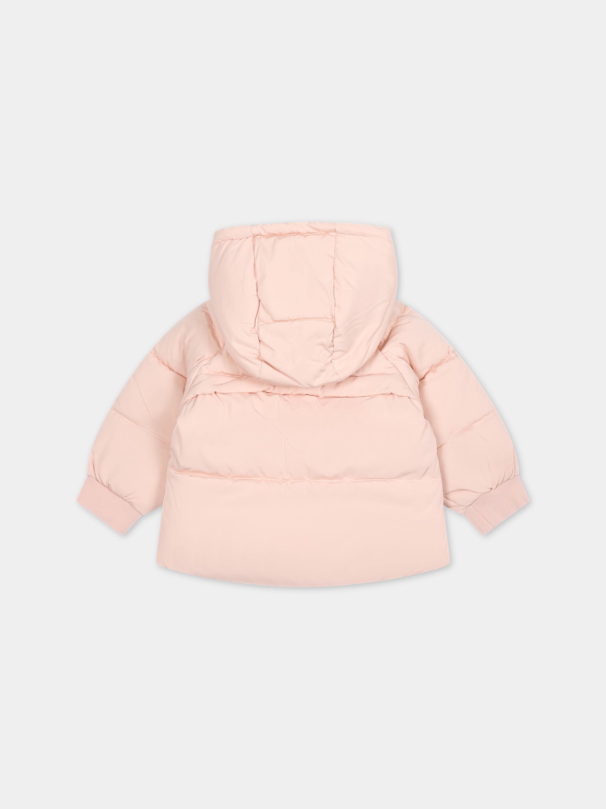 Piumino rosa per neonata con logo,Calvin Klein Kids,23WMCKIN0IN00126 TLT