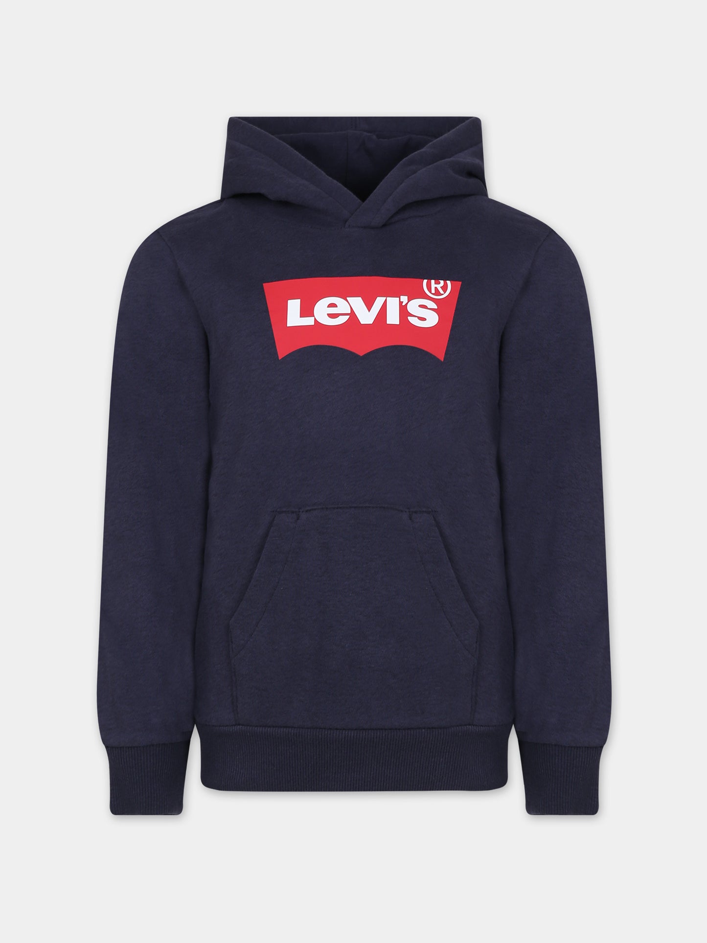 Felpa blu con cappuccio per bambini con logo,Levi's Kids,23WMLK9E8778 C8D