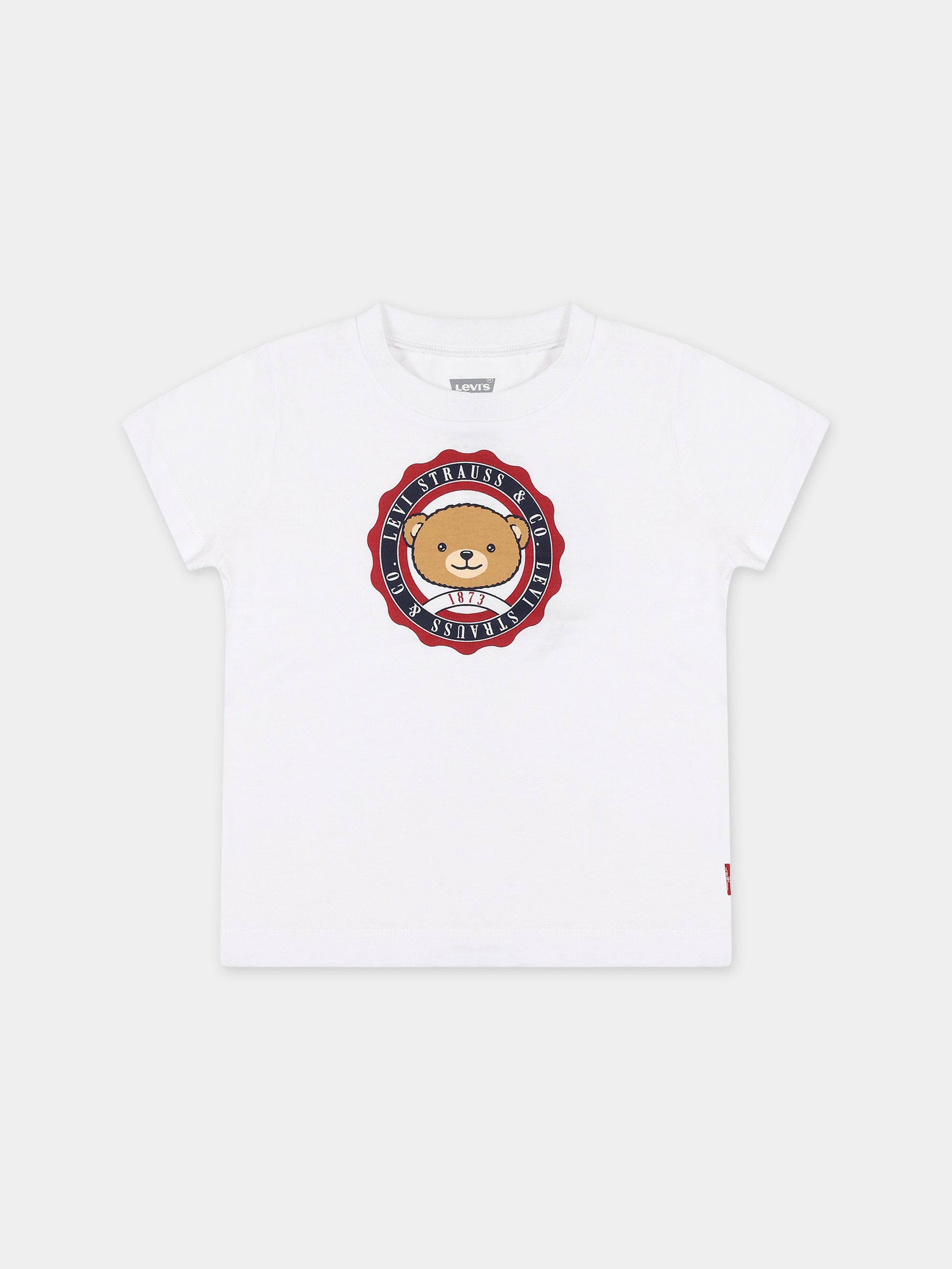 Completo blu per neonato con stampa orso e logo,Levi's Kids,23WMLK6EJ102 C8D