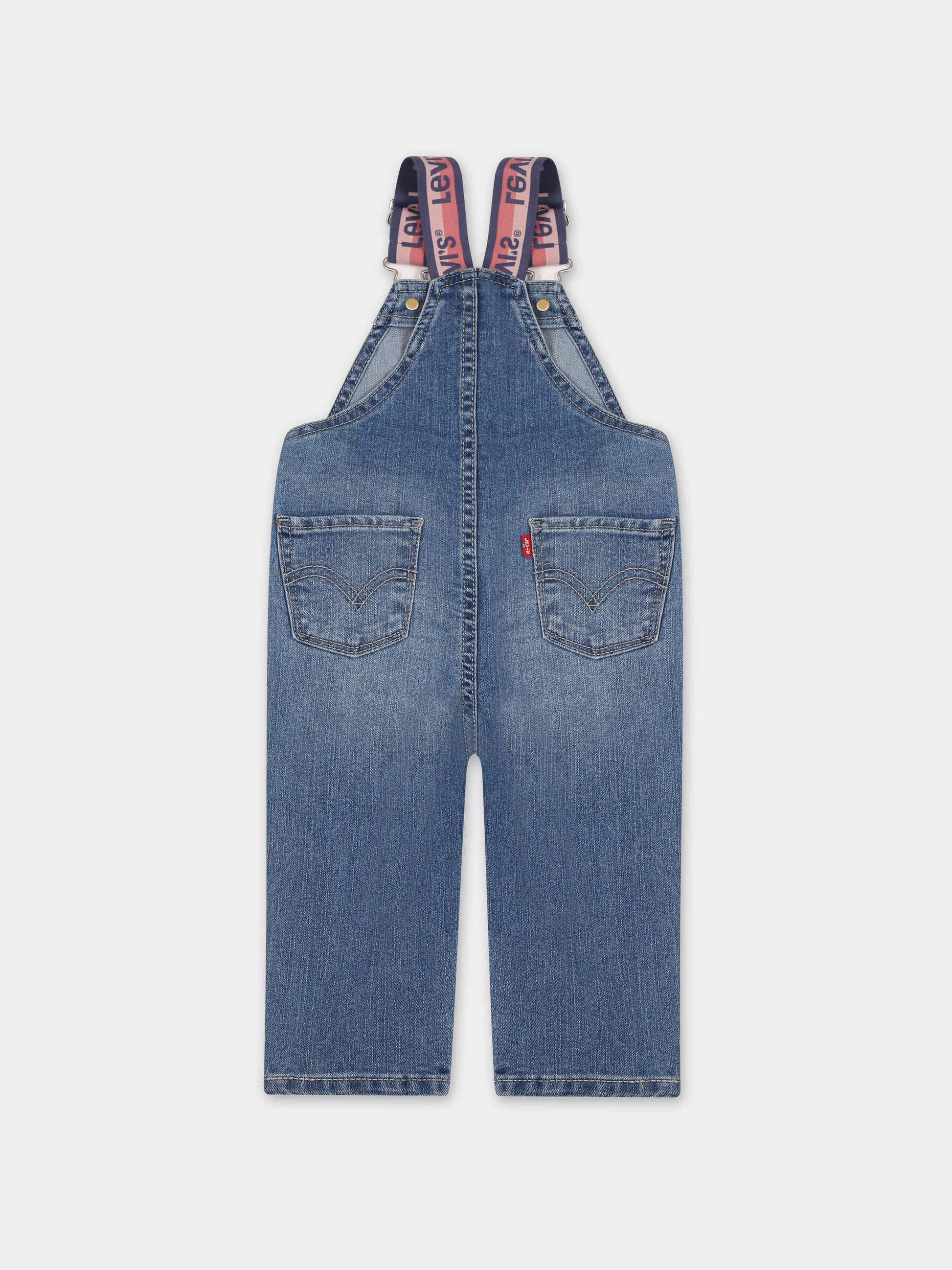 Salopette denim per neonata,Levi's Kids,23WMLK1EJ218 M8F
