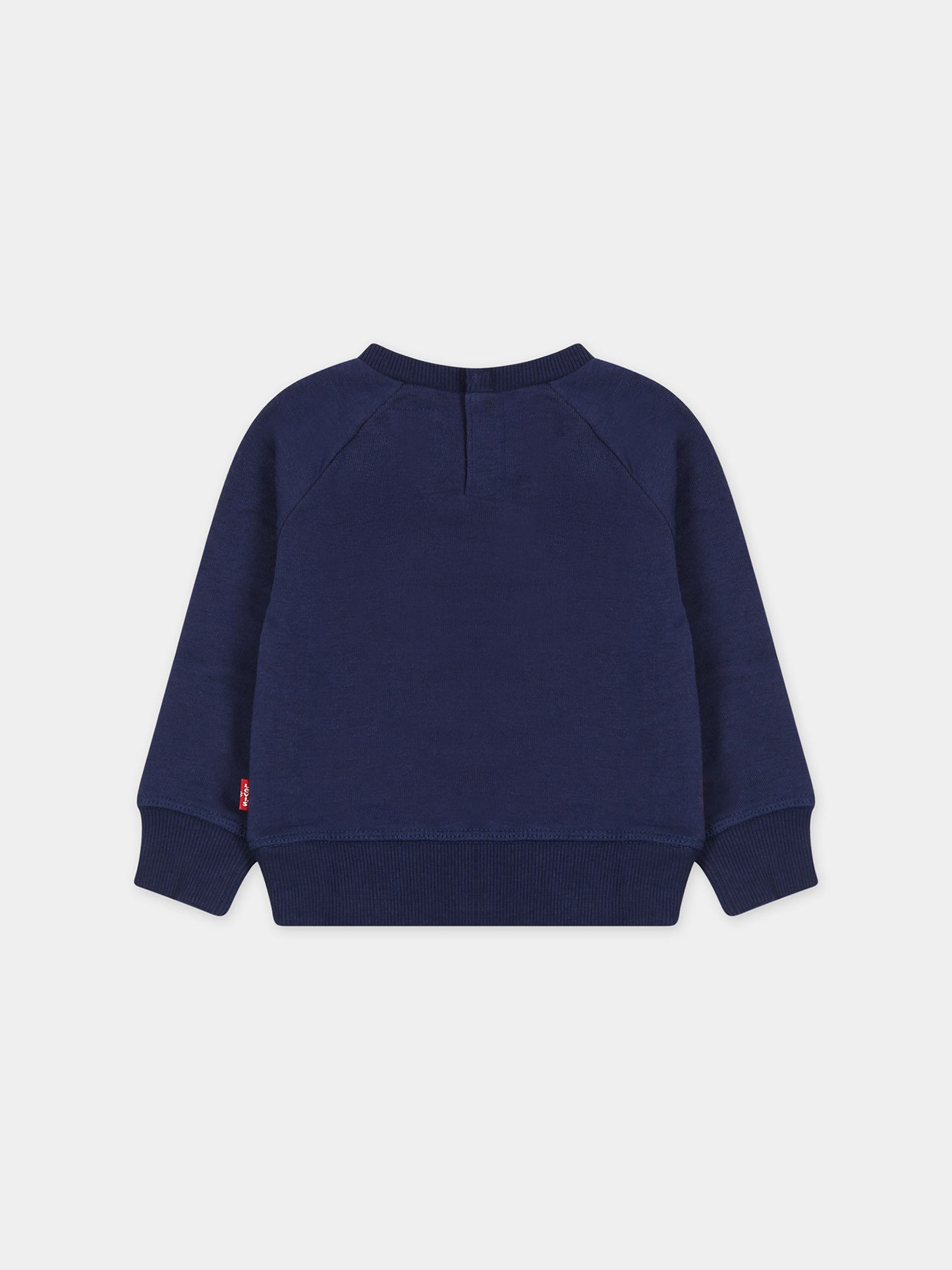 Sweat-shirt bleue pour bébé fille avec logo