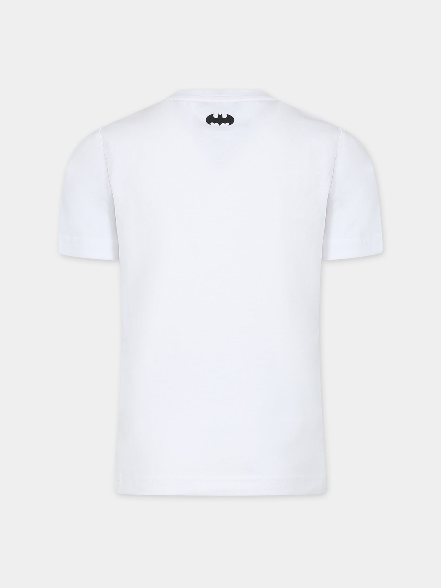 T-shirt bianca per bambino con stampa Batman,Boss,J50891 10P