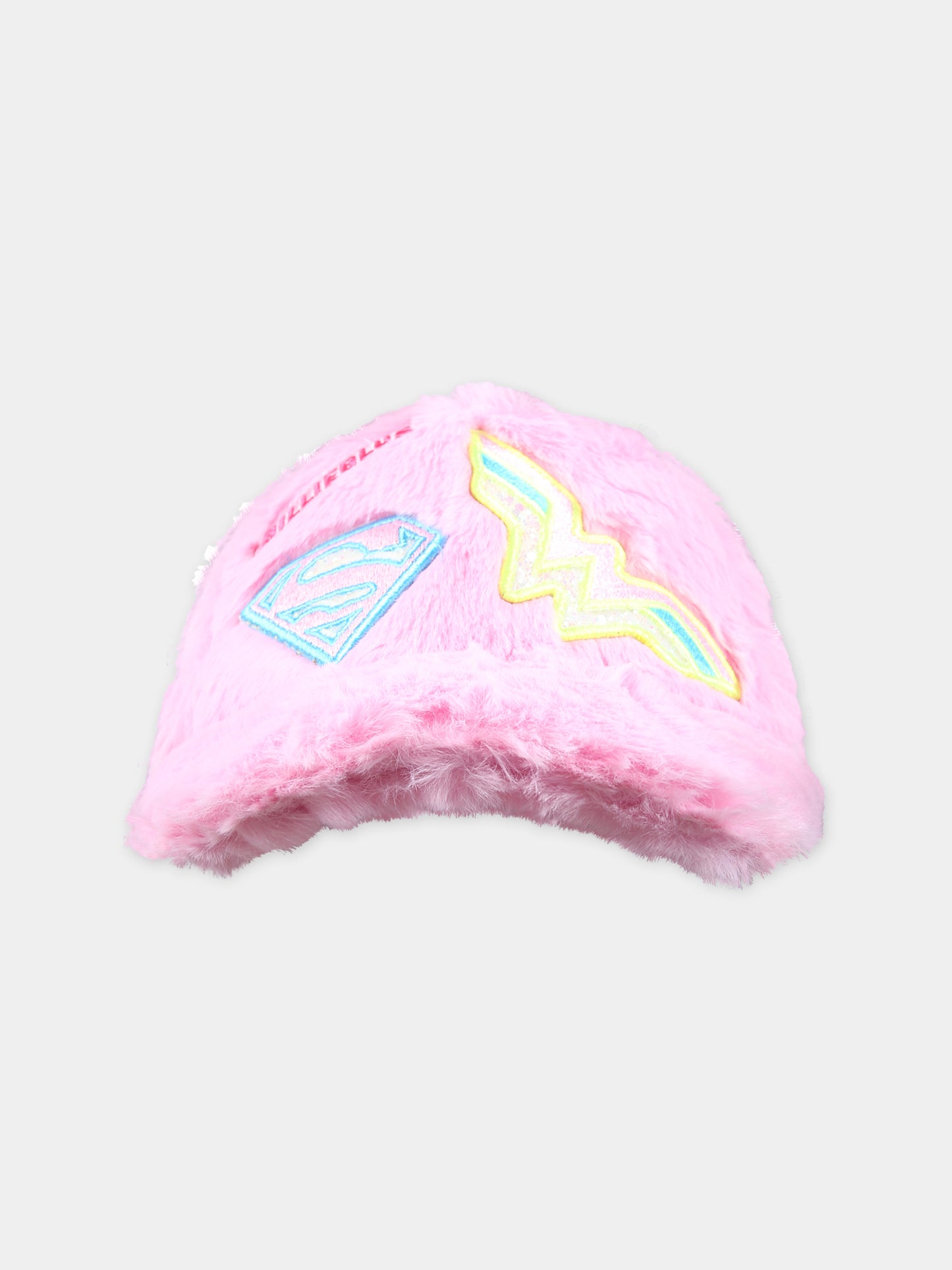 Cappello rosa per bambina con patch,Billieblush,U20211 47C
