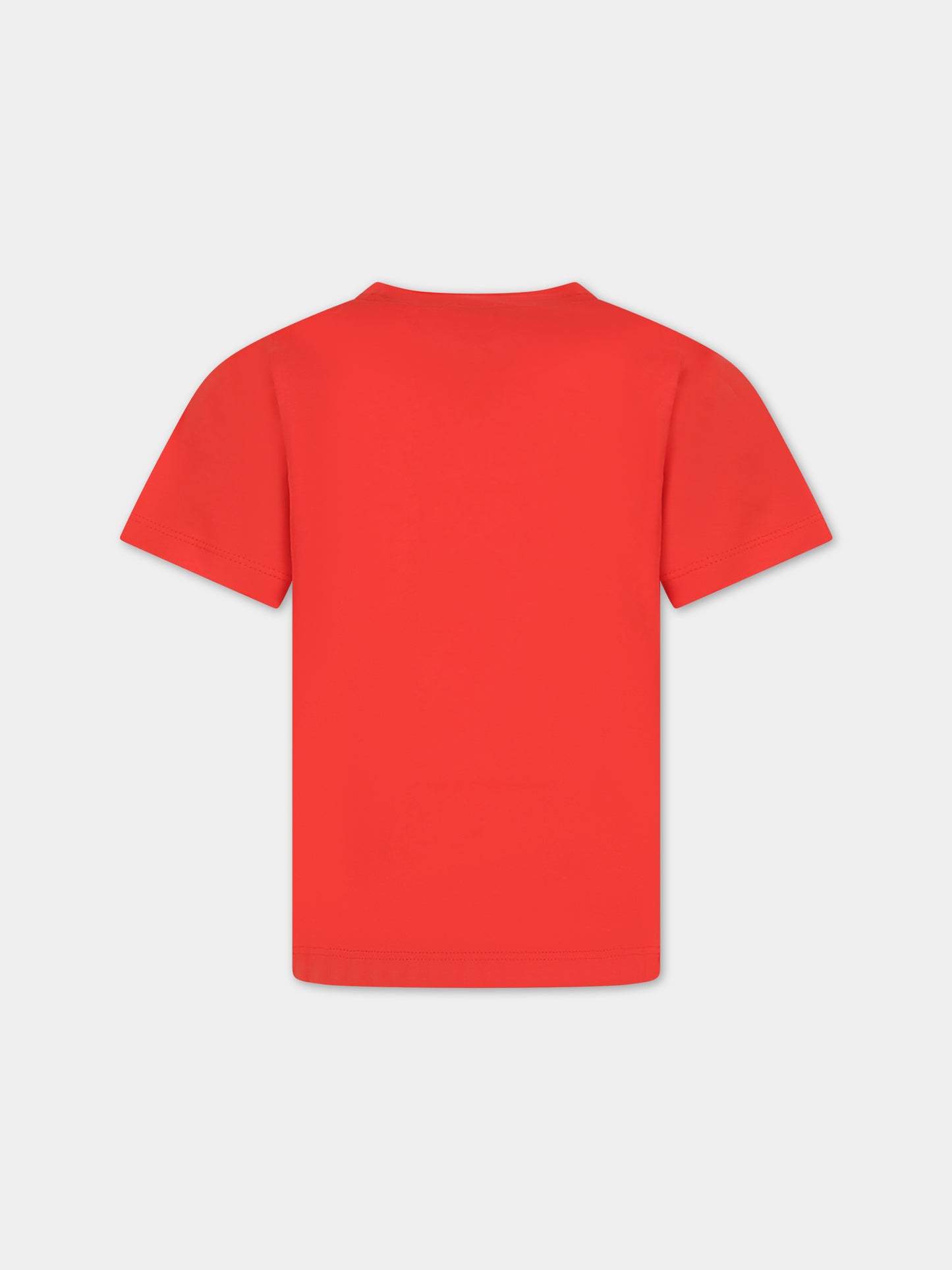 T-shirt rossa per bambini con logo,Lanvin Petite,N25142 997