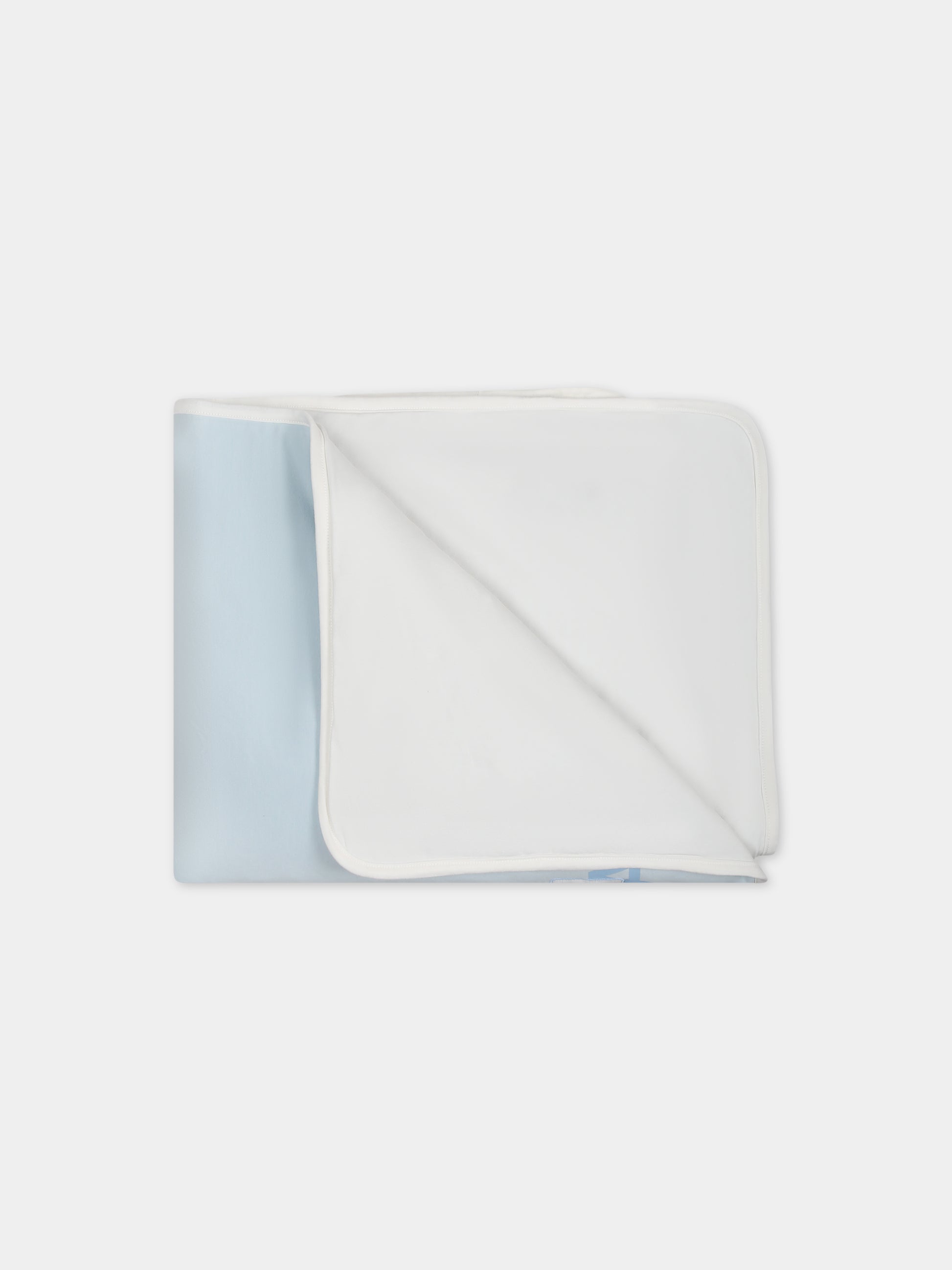 Coperta celeste con logo per neonata,Fendi Kids,BUJ255 ST8 F19J4