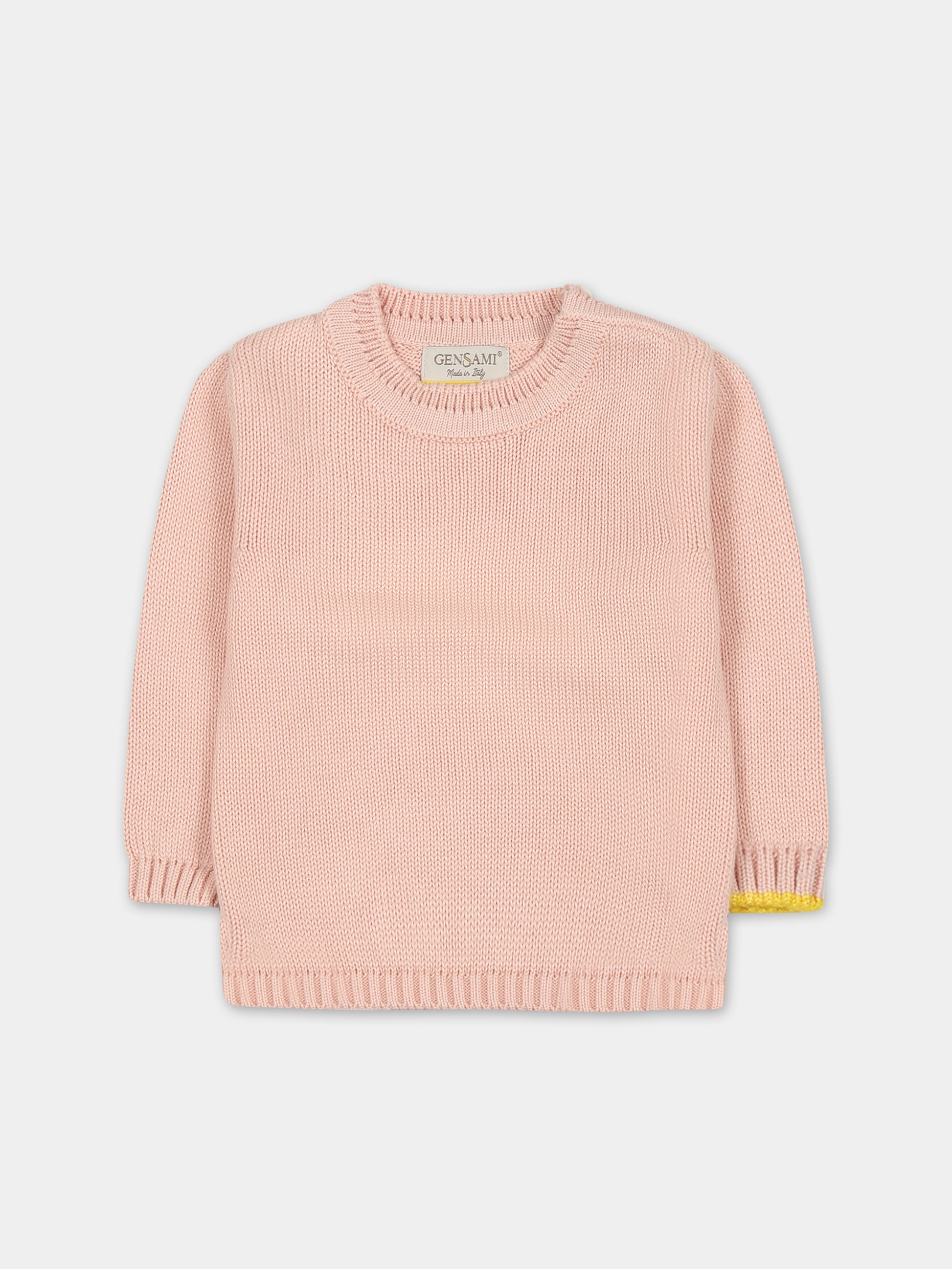 Maglione rosa per neonata,Gensami,GIR01-B-CUORE