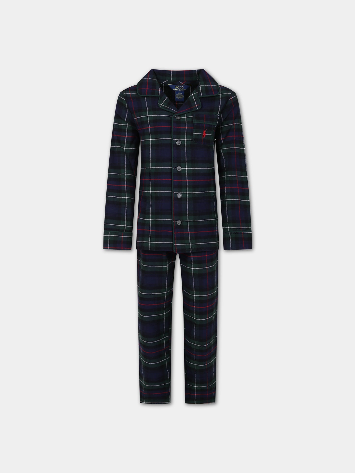 Pigiama blu per bambino con iconico cavallino,Ralph Lauren Kids,23WMRL8P0137 I0V