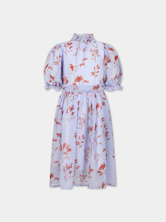 Vestito viola per bambina con stampa floreale,Paade Mode,234504926