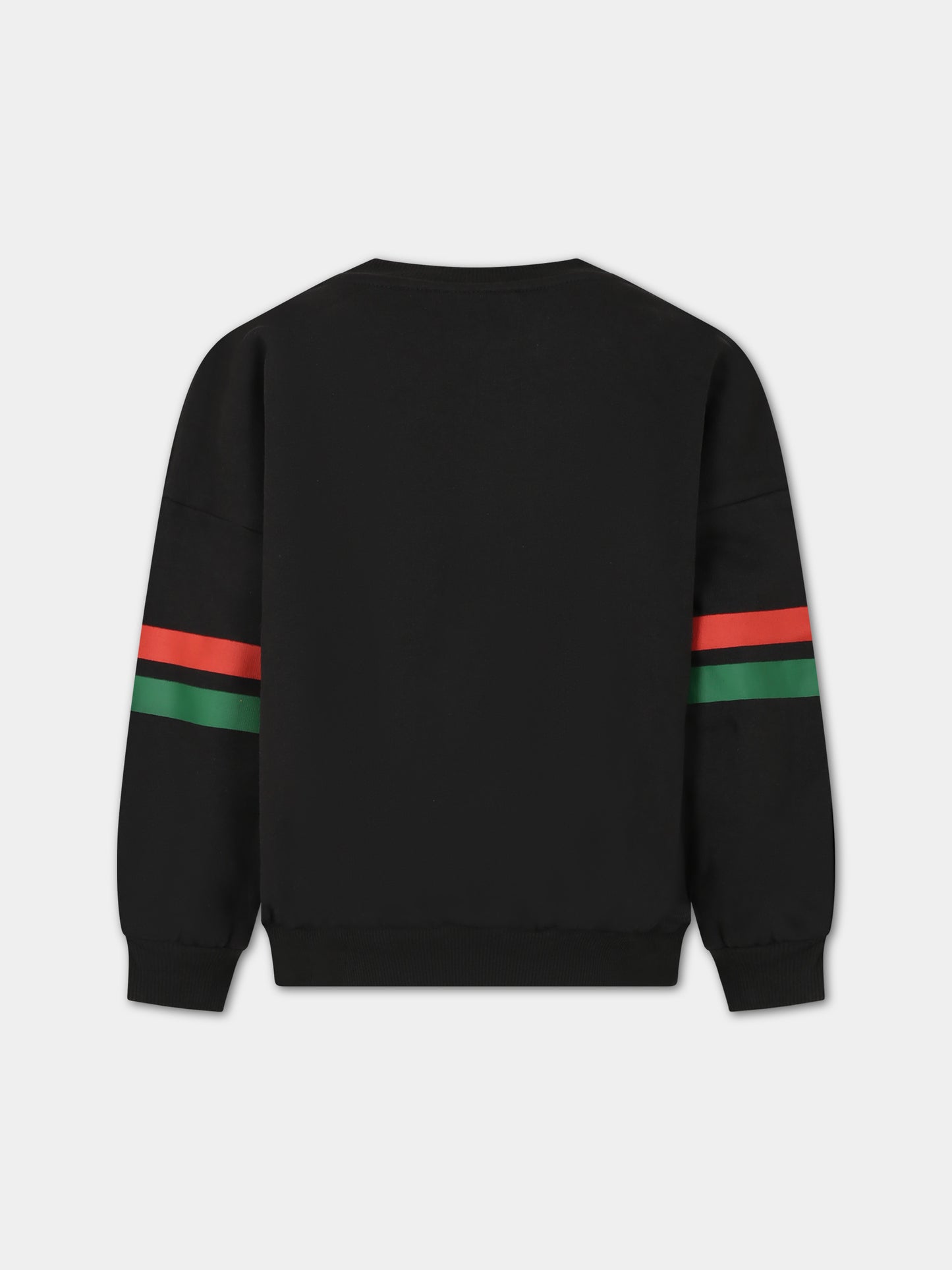 Felpa nera per bambini con scritta,Mini Rodini,2412011999