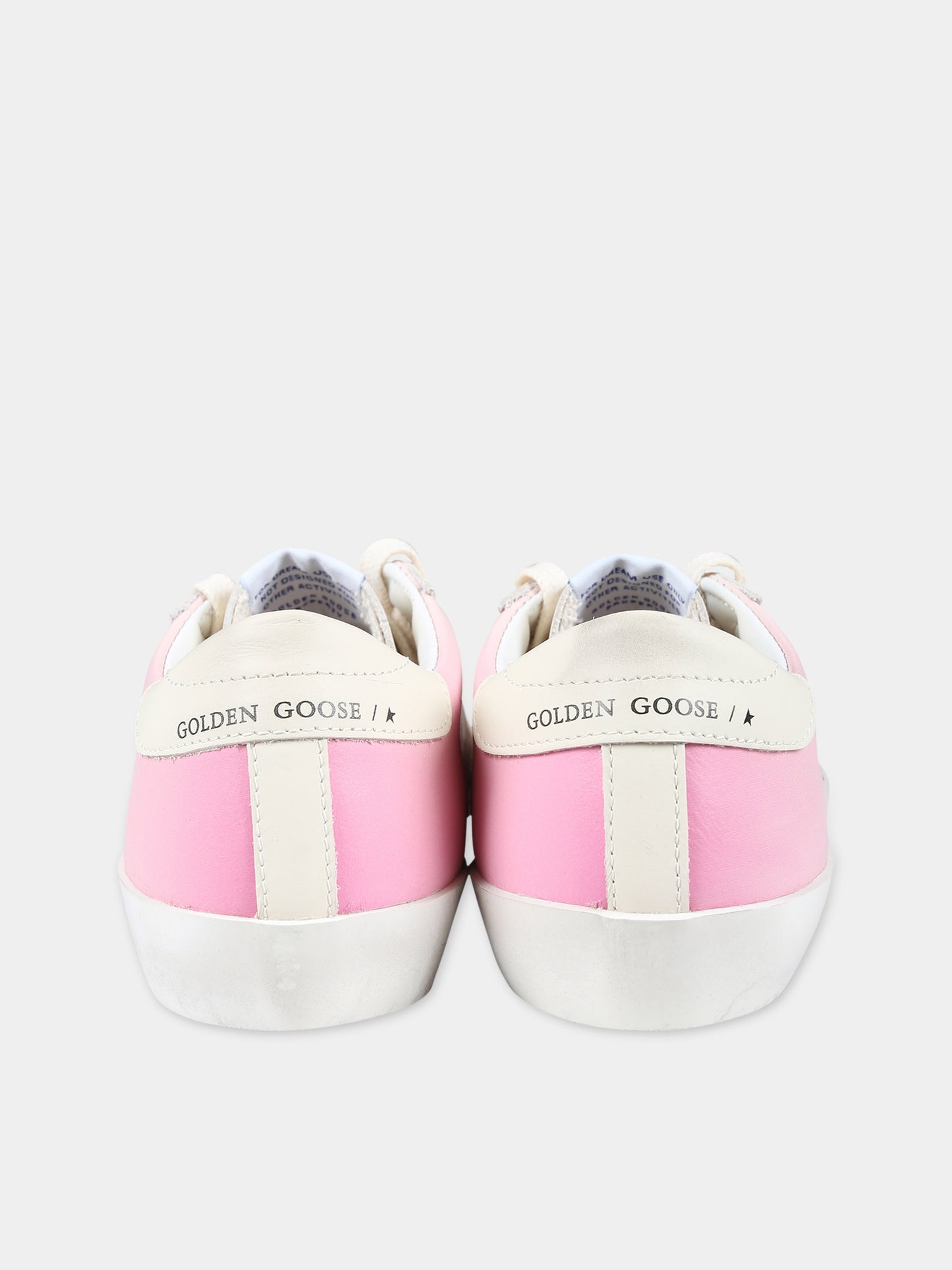 Sneakers rosa per bambina con stella,Bonpoint,S04GSNL00001 028B