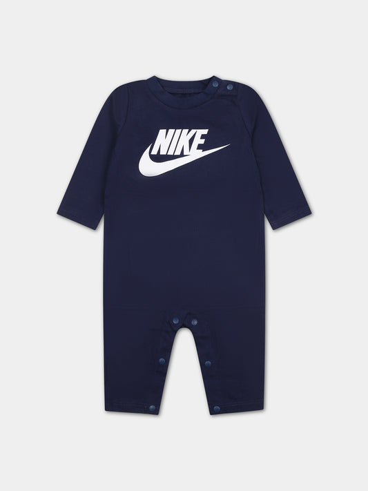 Tutina blu per neonato con swoosh,Nike,56K284 U90