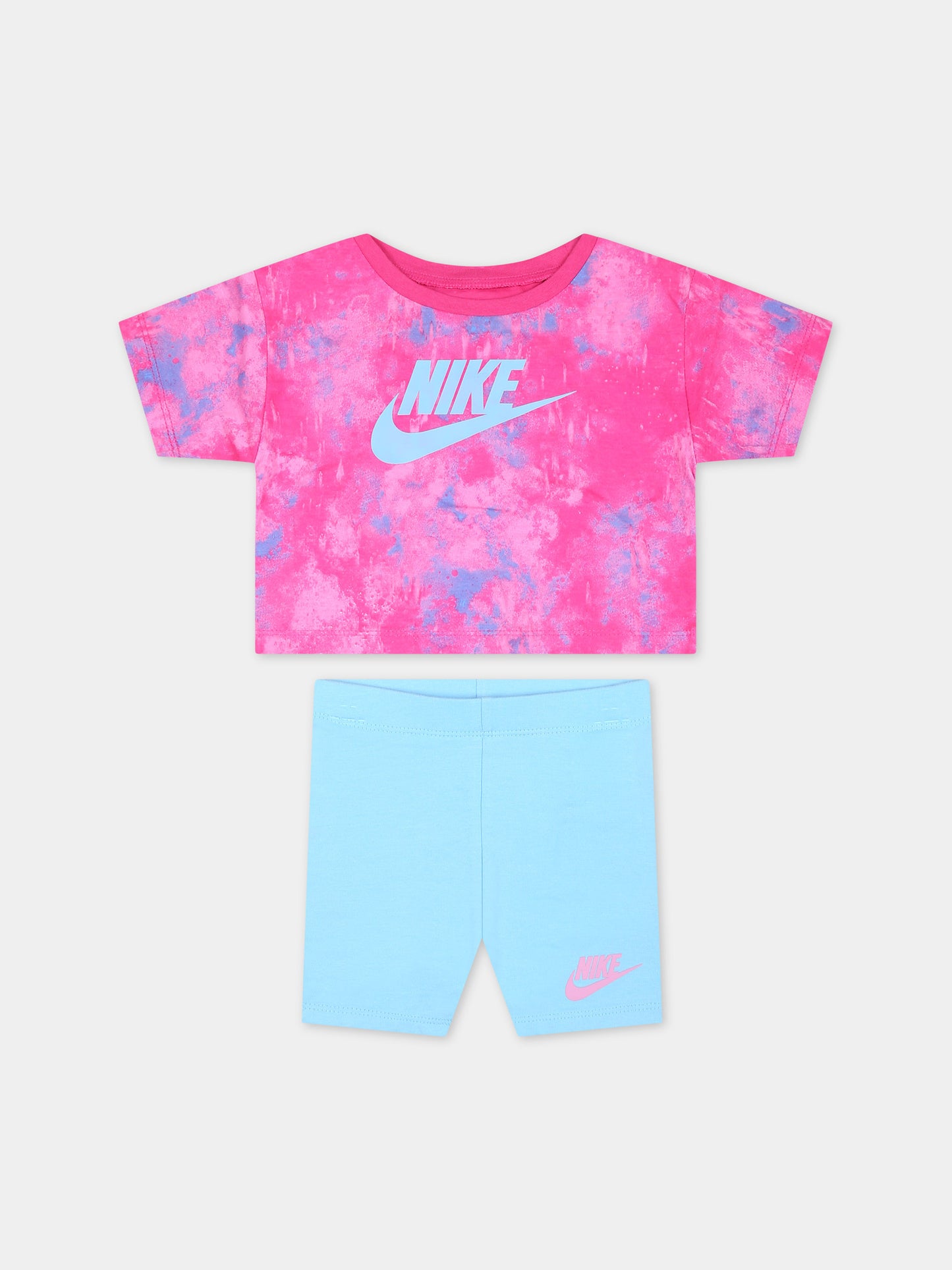 Completo fucsia per neonata con logo,Nike,16L658 BJB