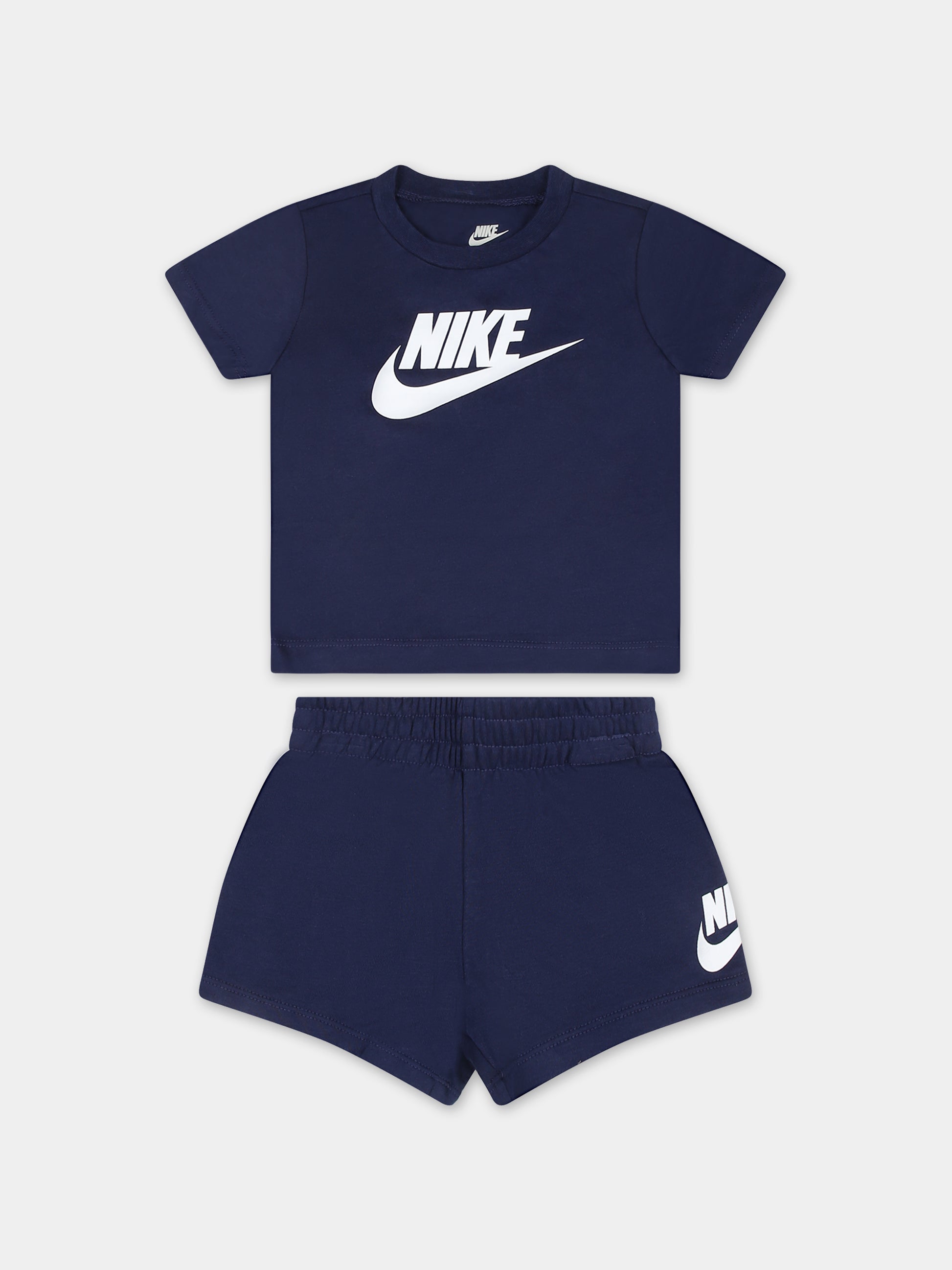 Completo blu per neonato con logo,Nike,66L596 U90