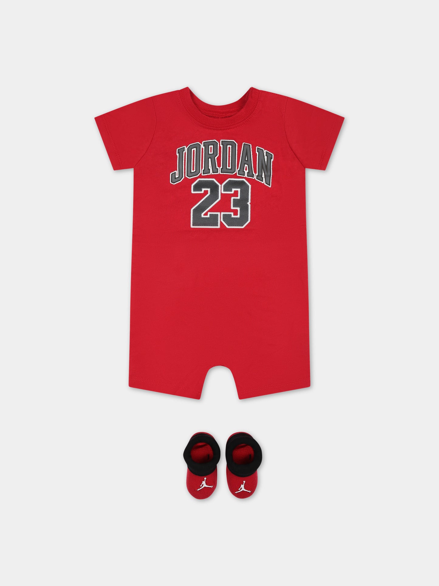 Set tutina rossa per neonato con logo,Jordan,NJ0444 R78