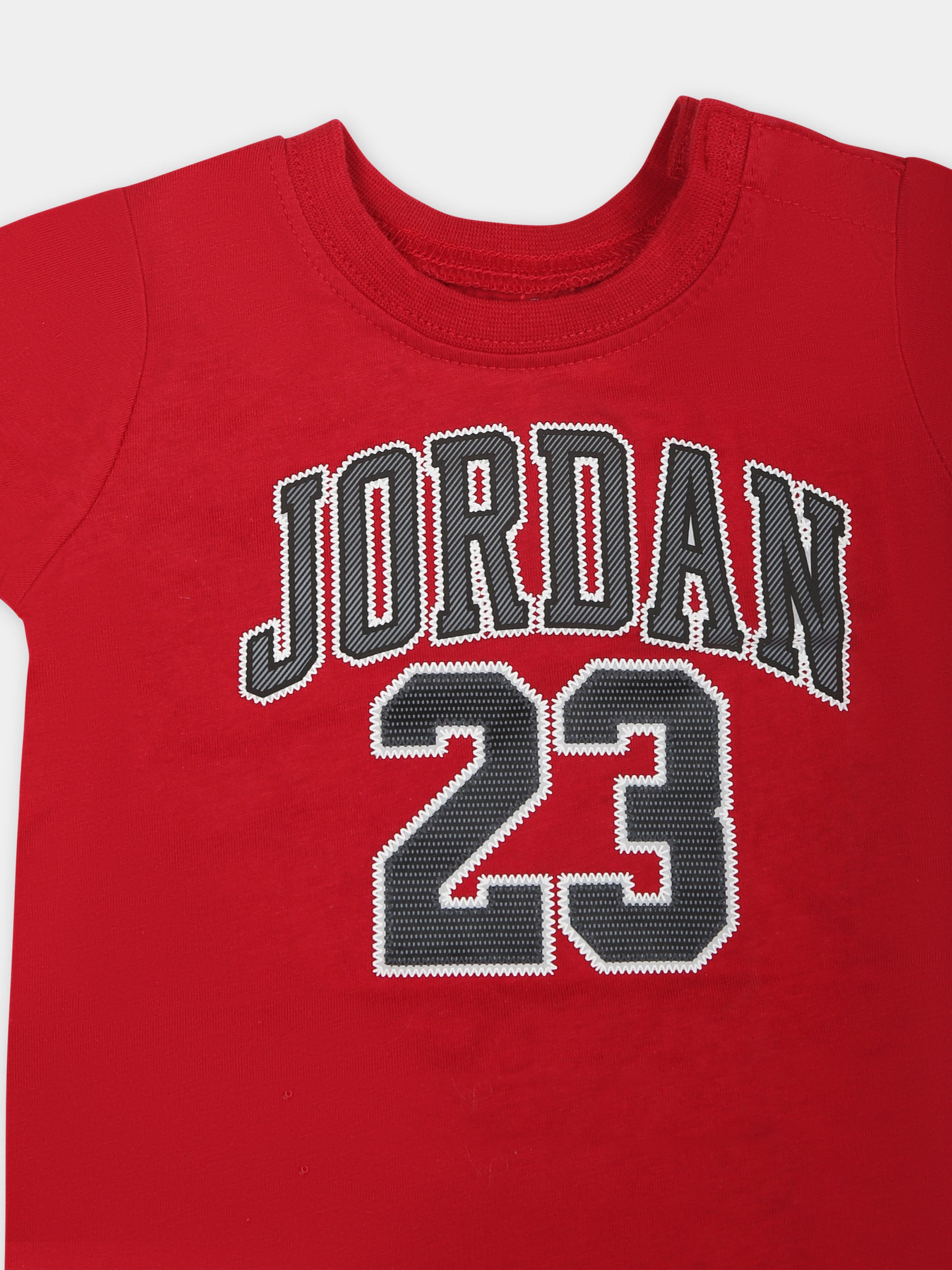 Set tutina rossa per neonato con logo,Jordan,NJ0444 R78