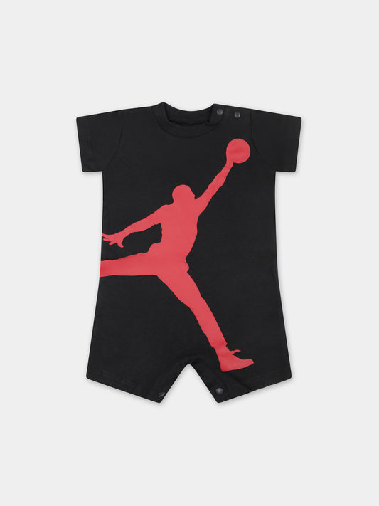 Pagliaccetto nero per neonato con iconico Jumpman,Jordan,5M5301 023