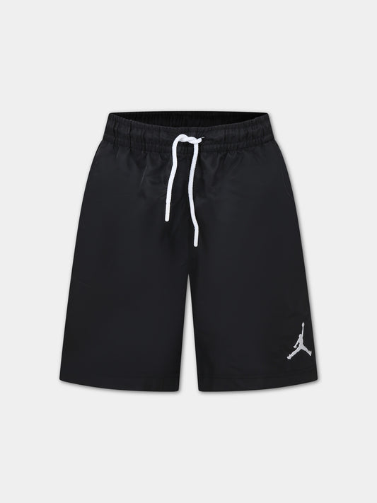 Shorts neri per bambino con iconico Jumpman,Jordan,95B466 023