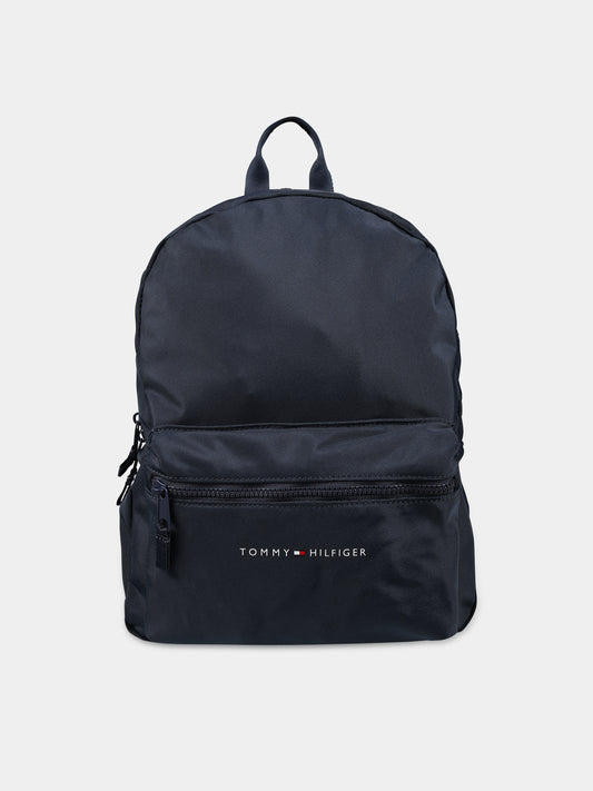 Zaino blu per bambini con logo,Tommy Hilfiger Junior,23FMTAAU0AU01864 DW6