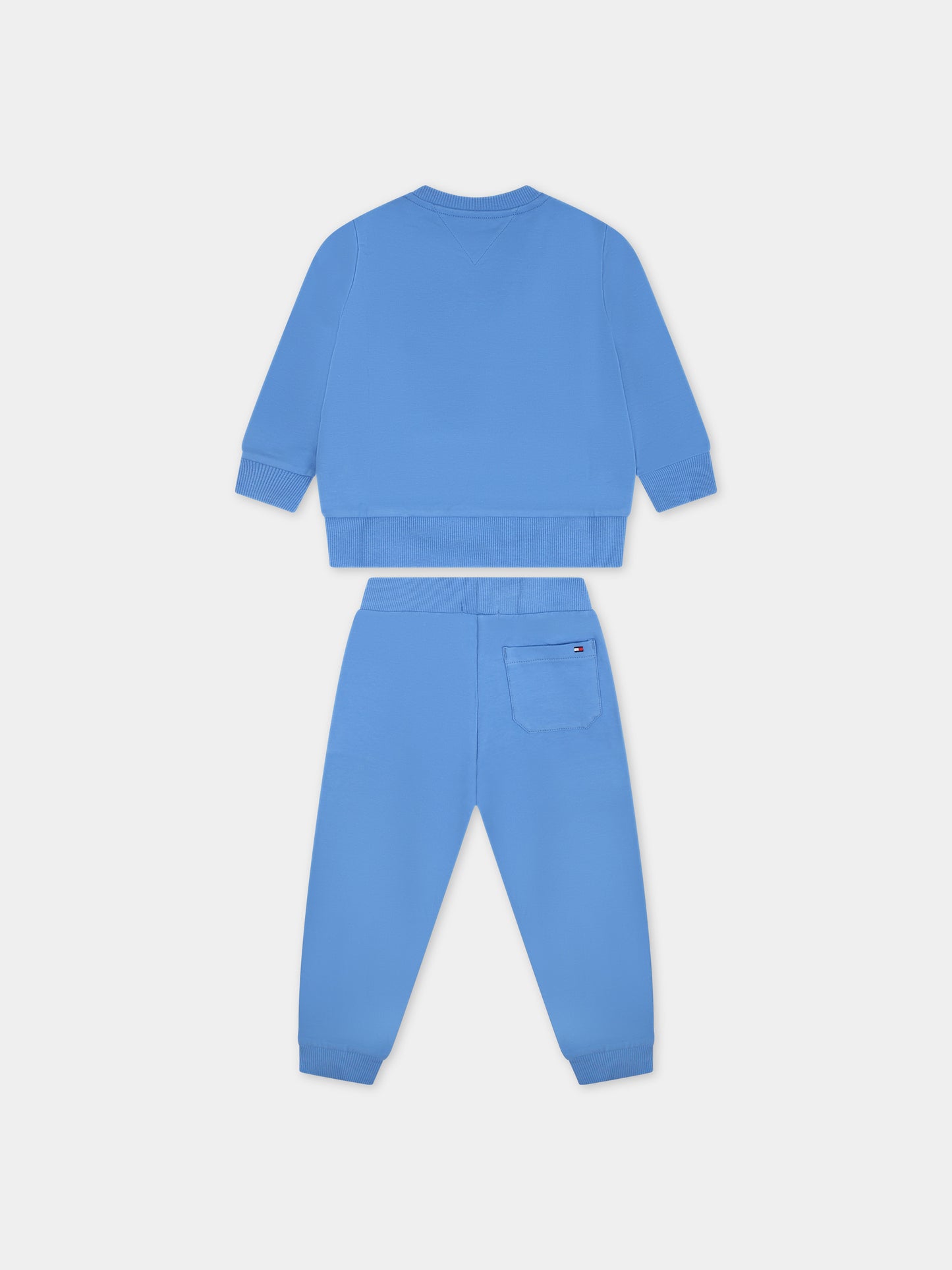 Completo azzurro per neonato con logo,Tommy Hilfiger Junior,23FMTHKN0KN01771J C30