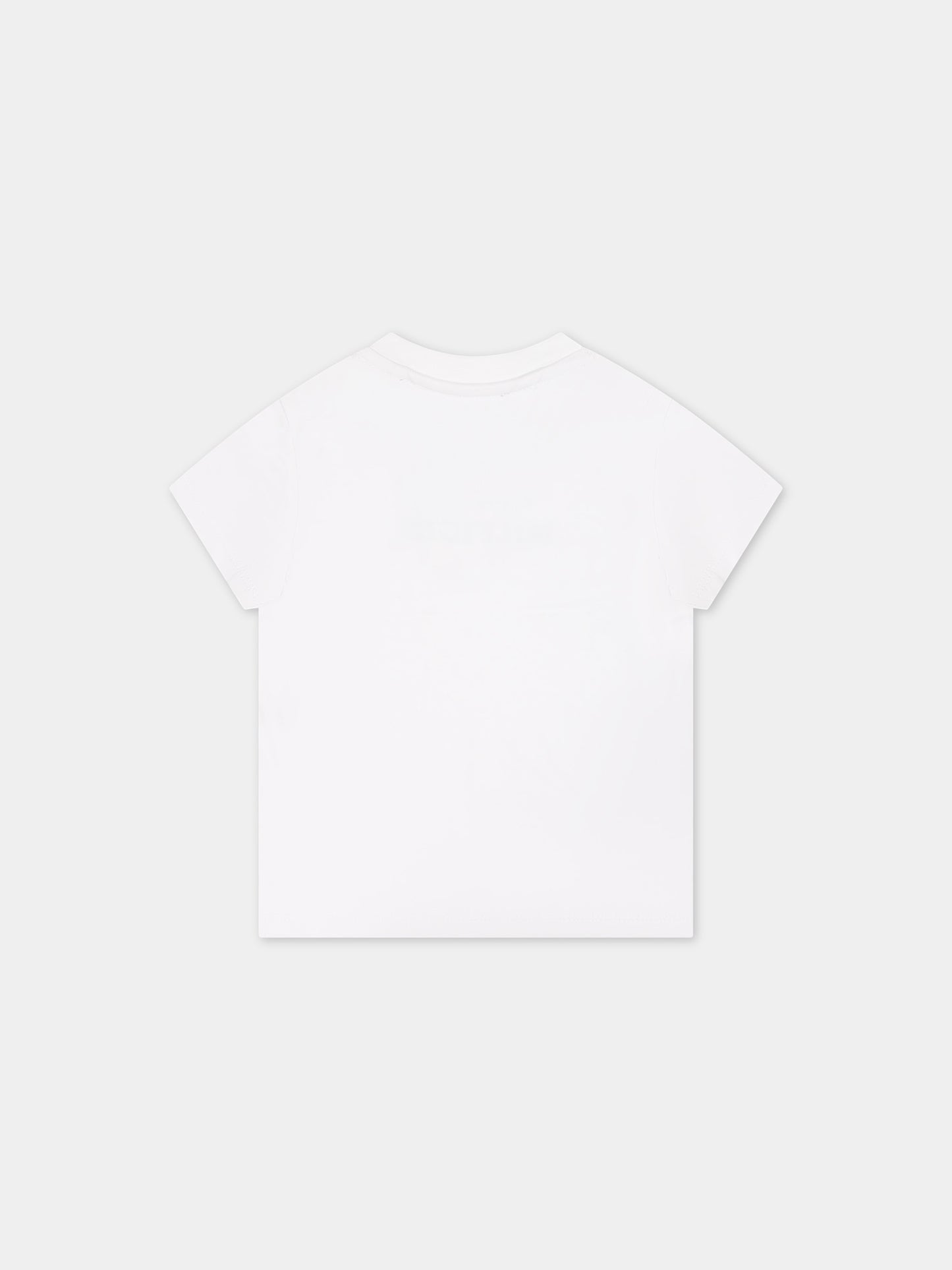 T-shirt bianca per neonati con logo,Tommy Hilfiger Junior,23FMTHKN0KN01761J YBR