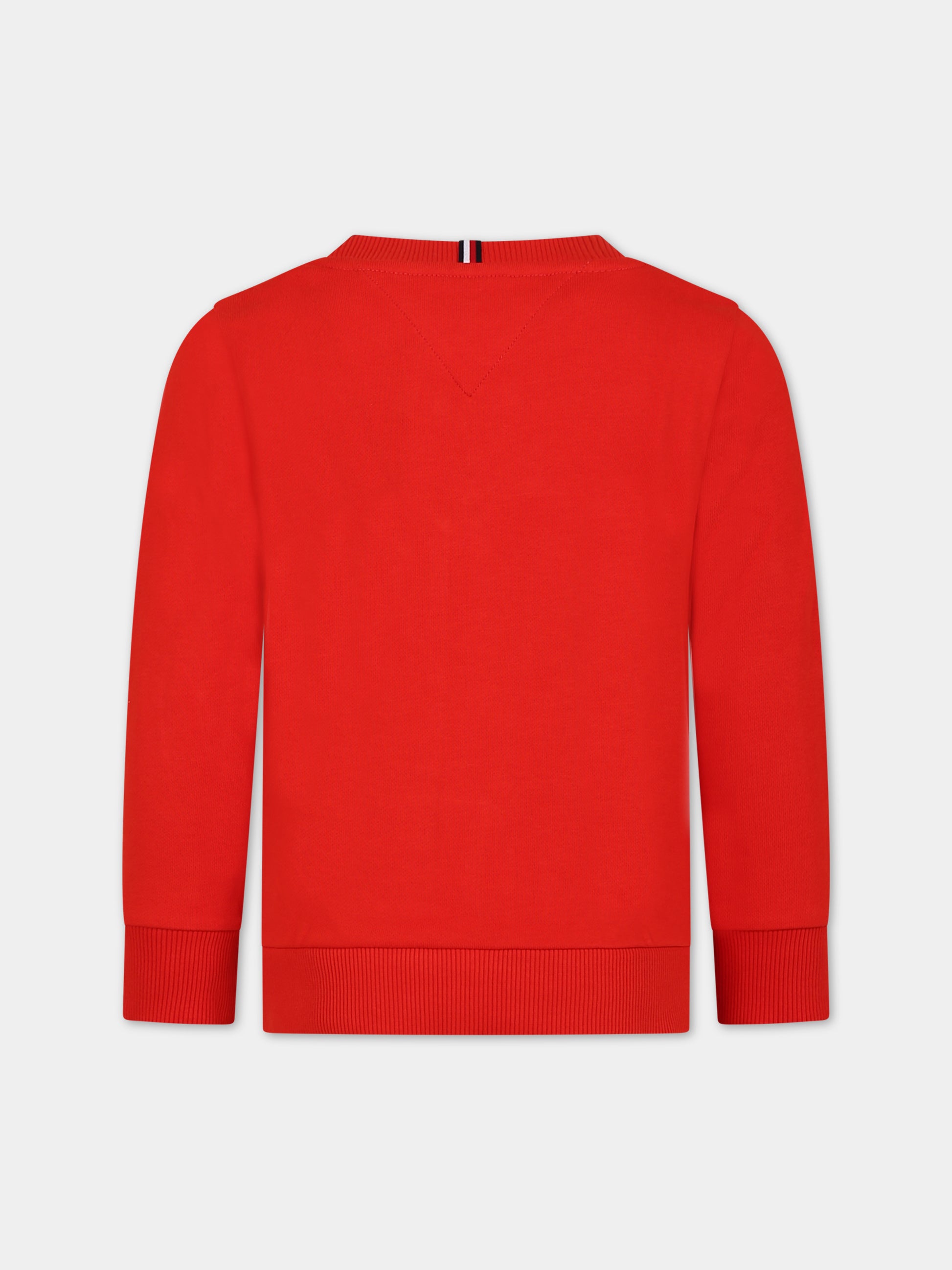 Felpa rossa per bambino con logo,Tommy Hilfiger Junior,23FMTHKB0KB08713J XND