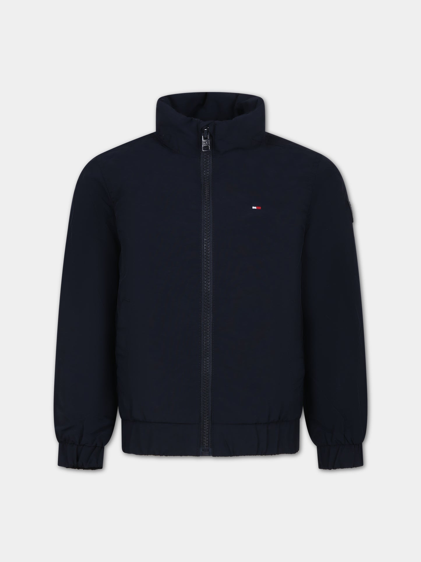 Giubbotto blu per bambino con logo,Tommy Hilfiger Junior,23FMTHKB0KB09104J DW5