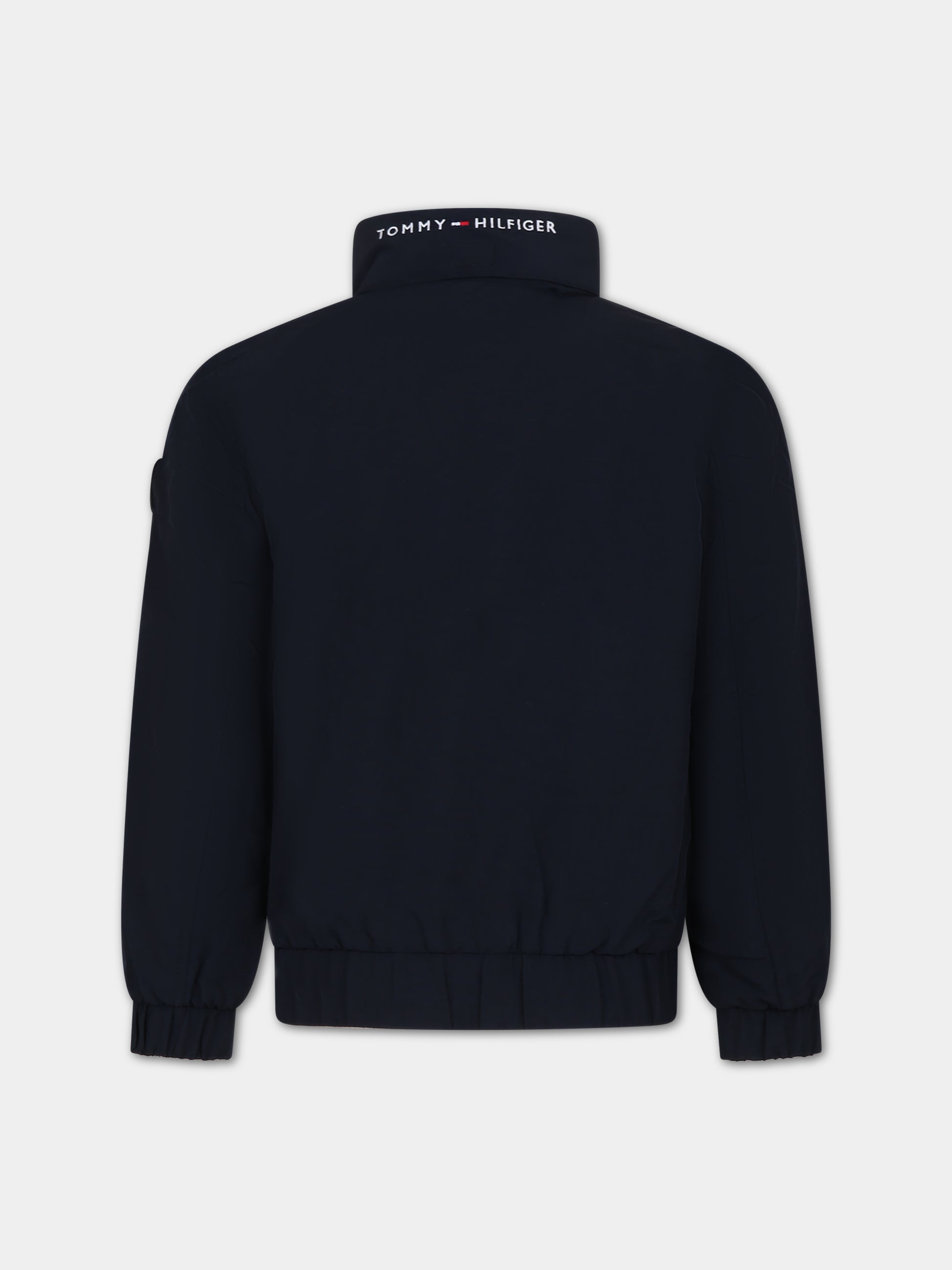 Giubbotto blu per bambino con logo,Tommy Hilfiger Junior,23FMTHKB0KB09104J DW5