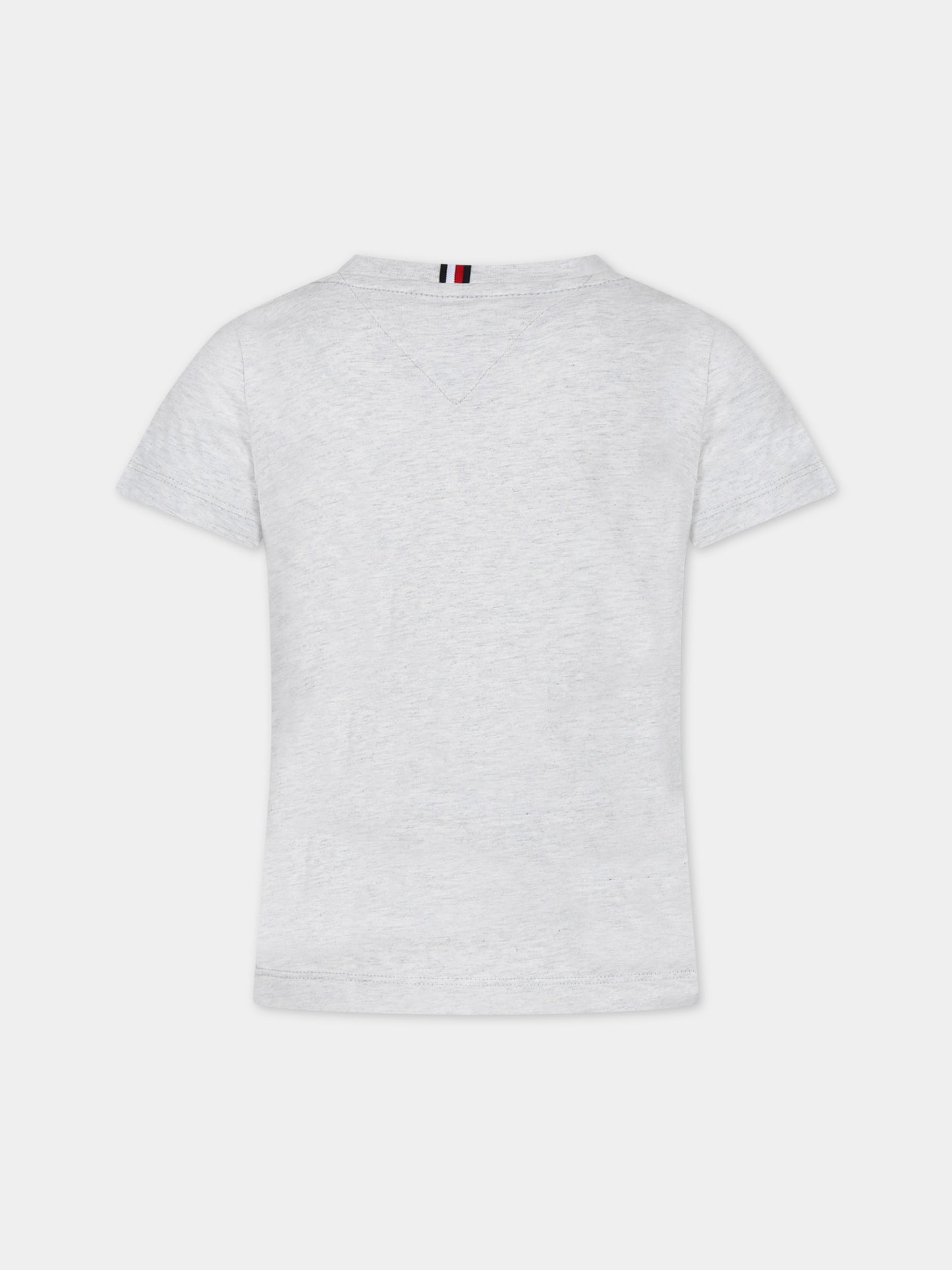 T-shirt grigia per bambino con logo,Tommy Hilfiger Junior,23FMTHKB0KB08679J P1N