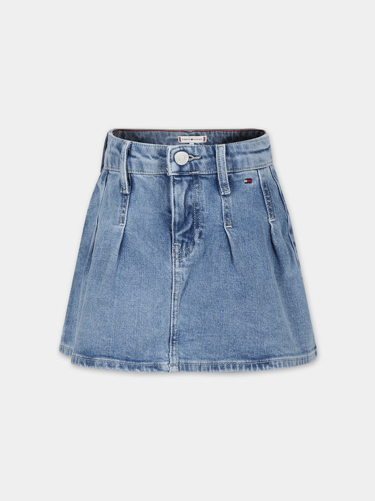 Gonna blu per bambina con bandierina,Tommy Hilfiger Junior,23FMTHKG0KG07762J 1A4