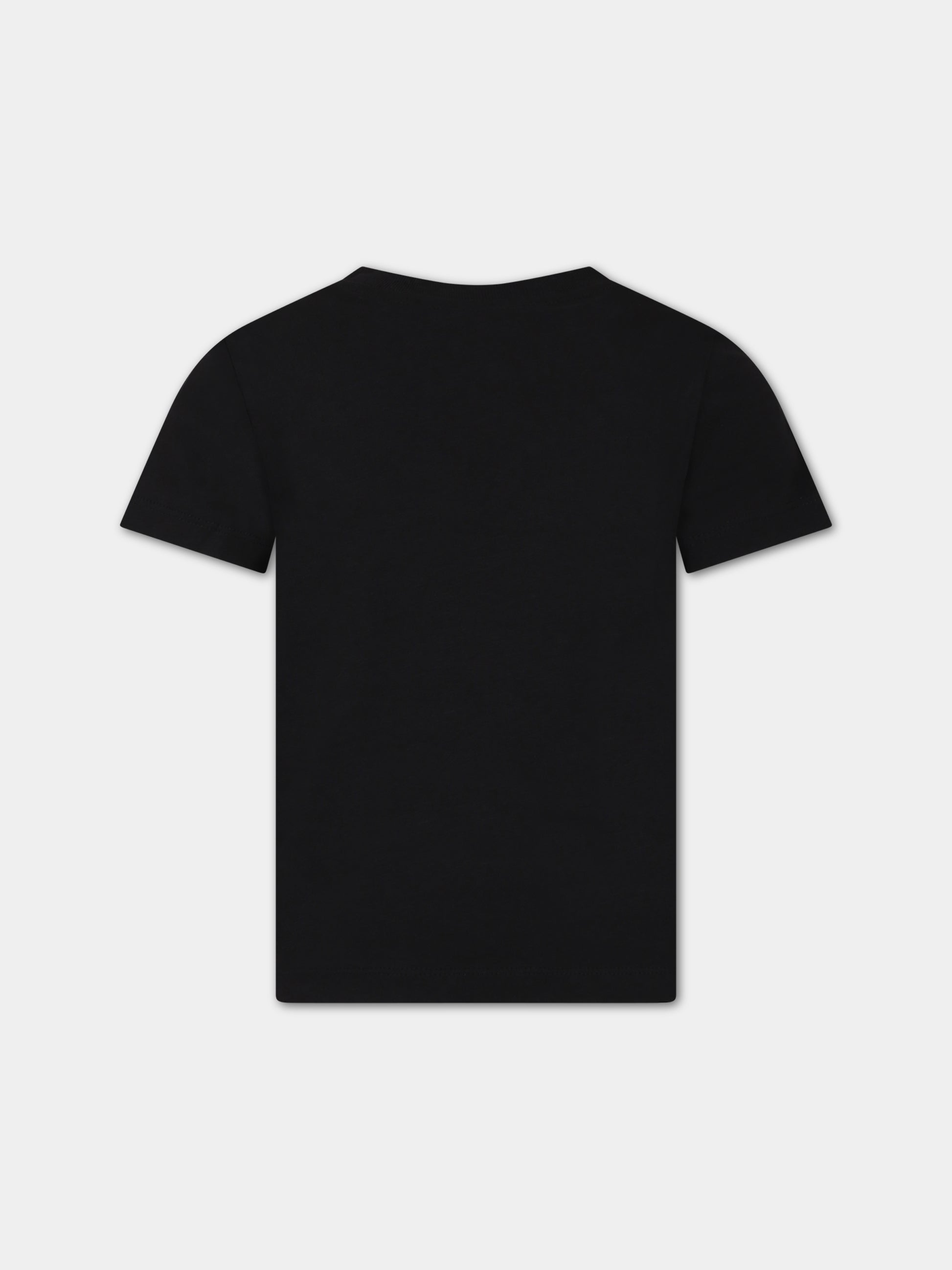 T-shirt nera per bambino con stampa logo,Calvin Klein Kids,23FMCKIB0IB01971 BEH