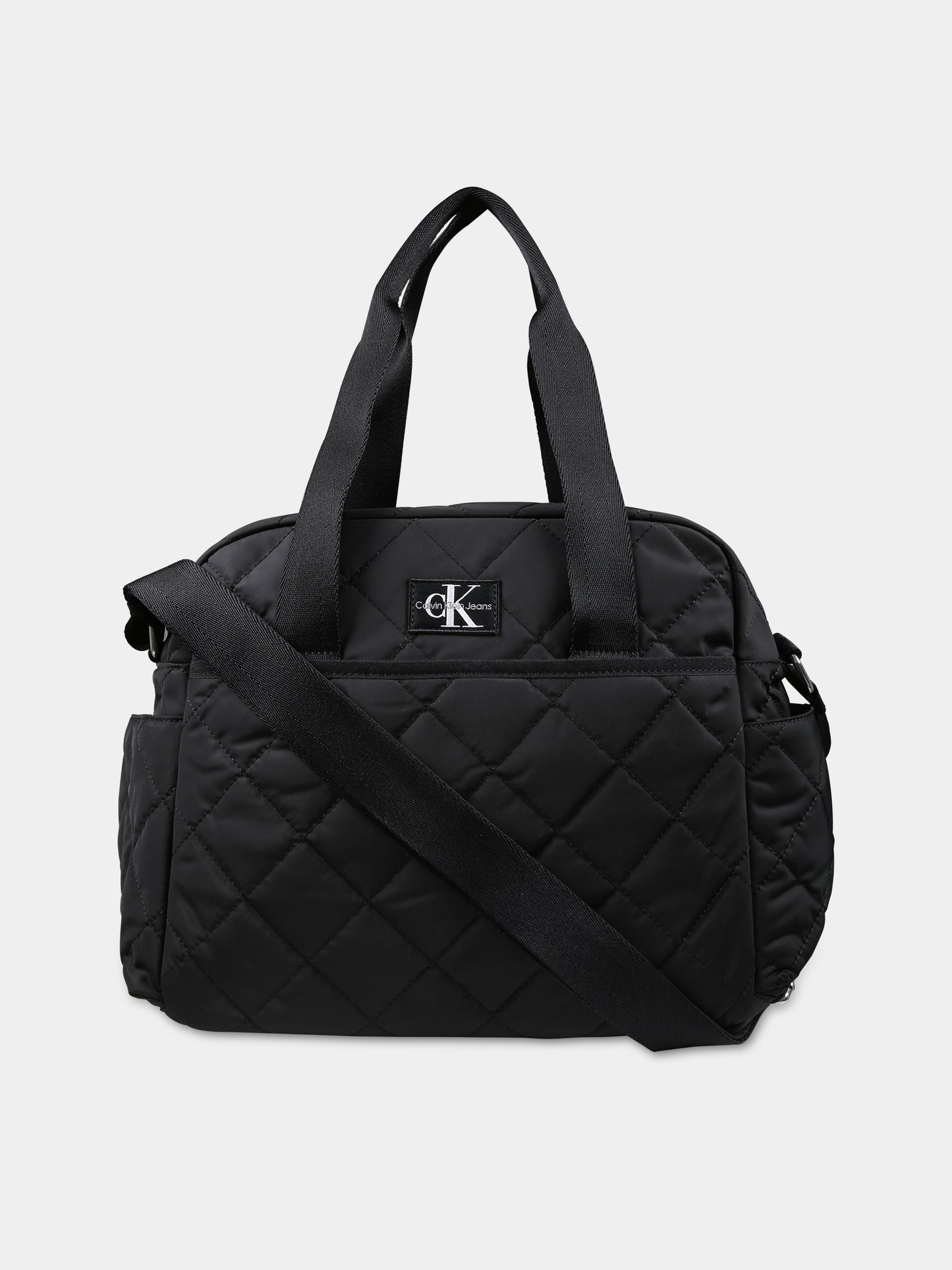 Borsa mamma nera per neonati con logo,Calvin Klein Kids,23FMCKIU0IU00567 BEH