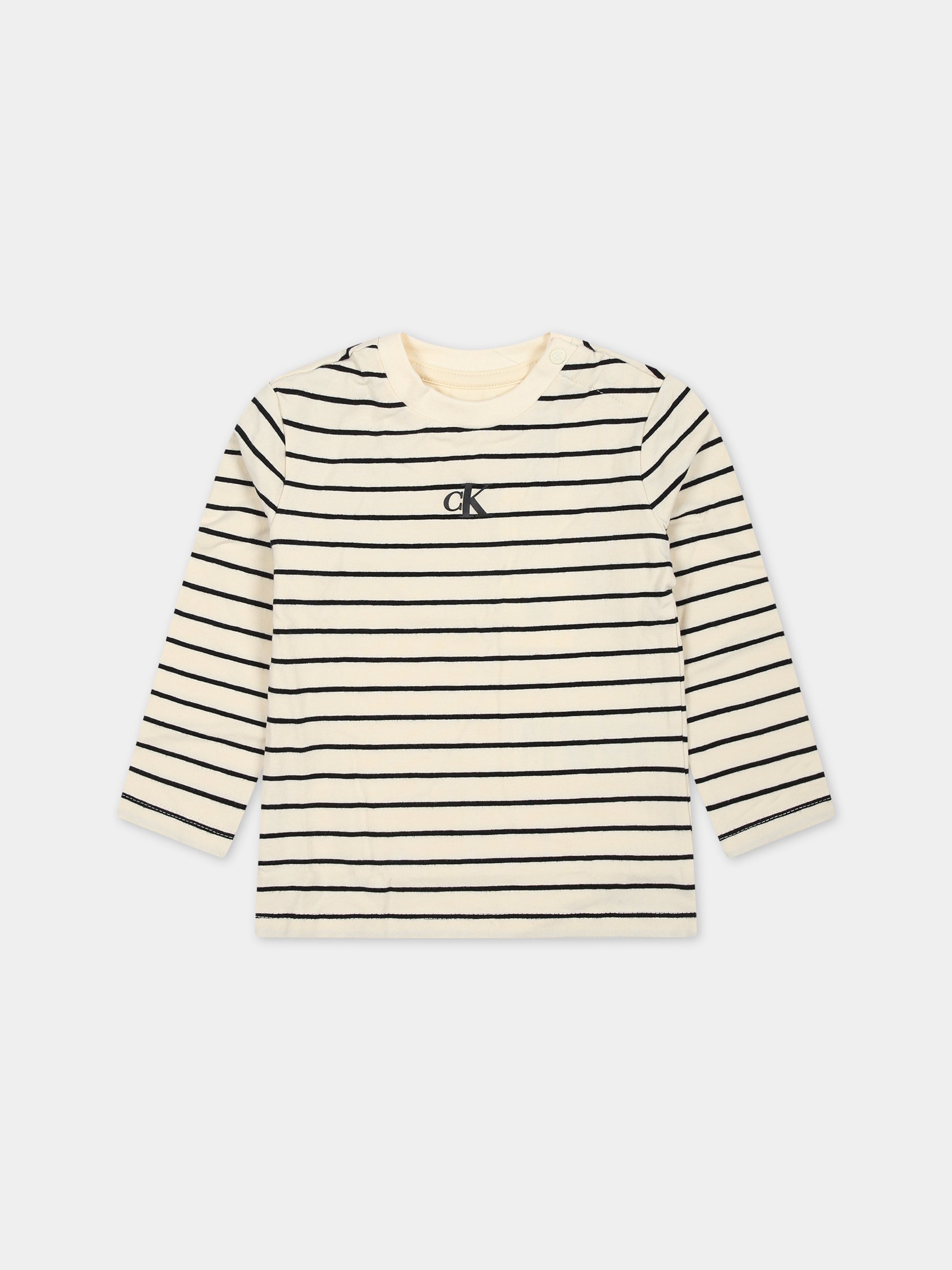 T-shirt multicolor per neonati con logo,Calvin Klein Kids,23FMCKIN0IN00144 0GK