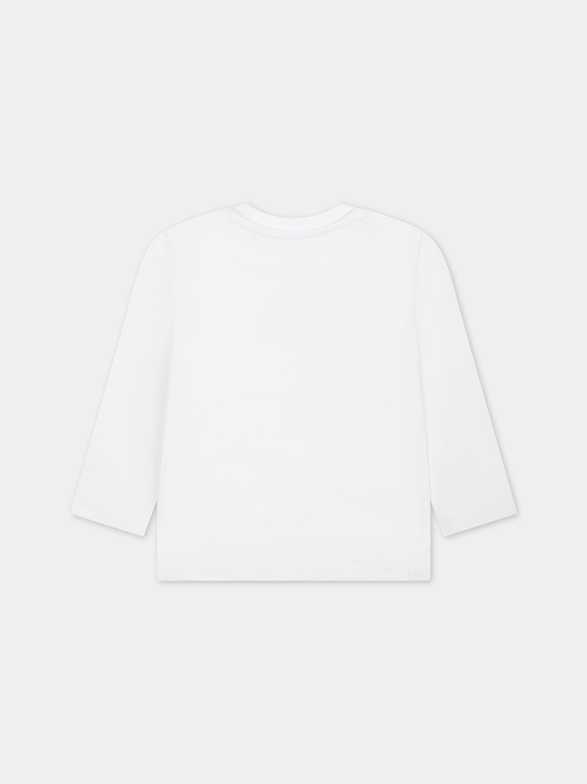 T-shirt bianca per neonati con logo,Calvin Klein Kids,23FMCKIN0IN00005 YAF