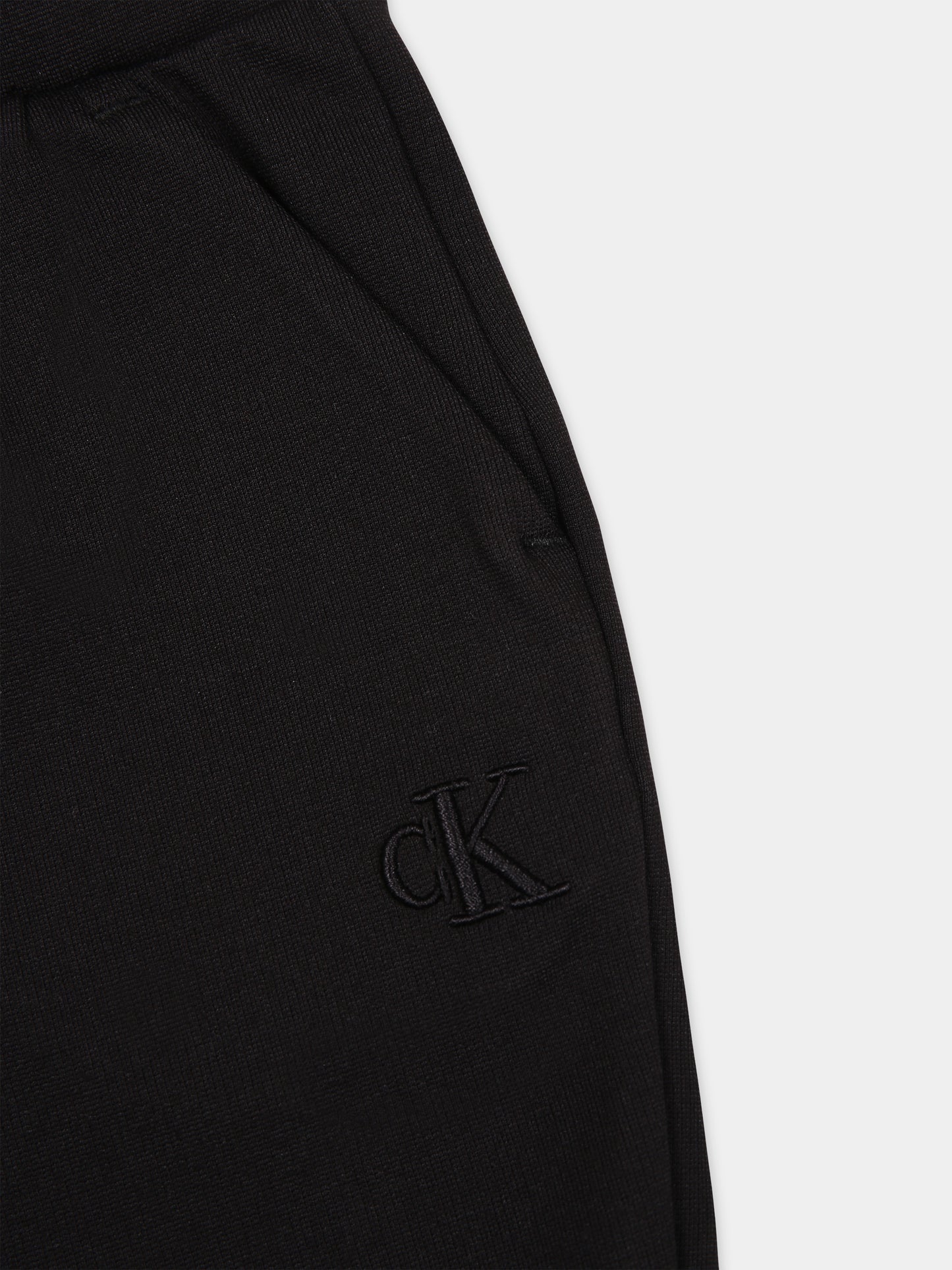 Pantaloni neri per neonato con logo,Calvin Klein Kids,23FMCKIN0IN00138 BEH