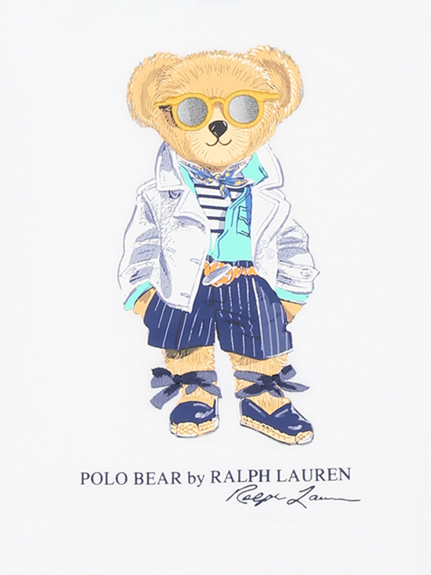 T-shirt bianca per neonata con Polo Bear,Ralph Lauren Kids,925999001